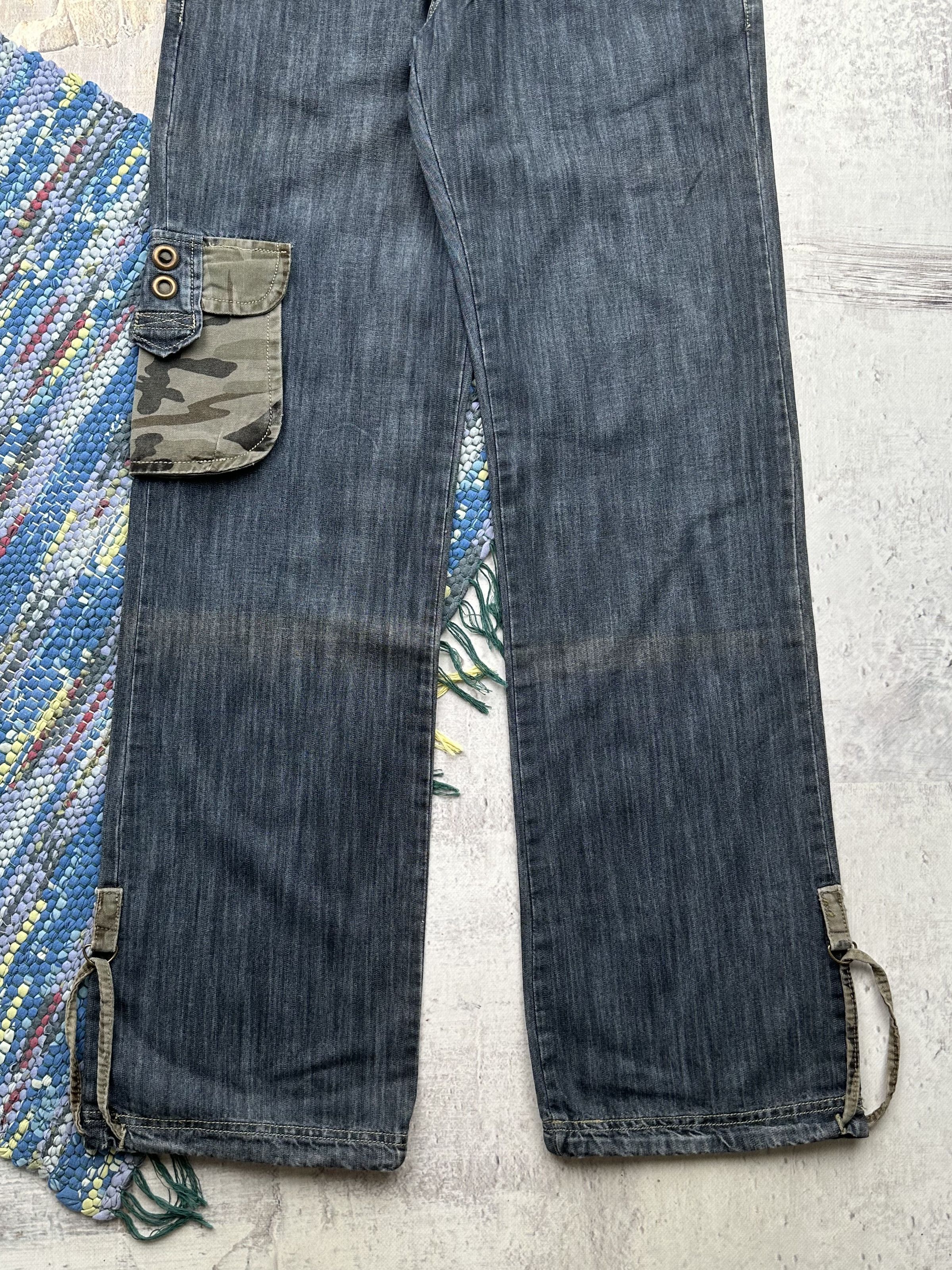 Japanese Brand Vintage Cargo Wide Jeans A471D15(26) Size US 32 / EU 48 - 3 Thumbnail