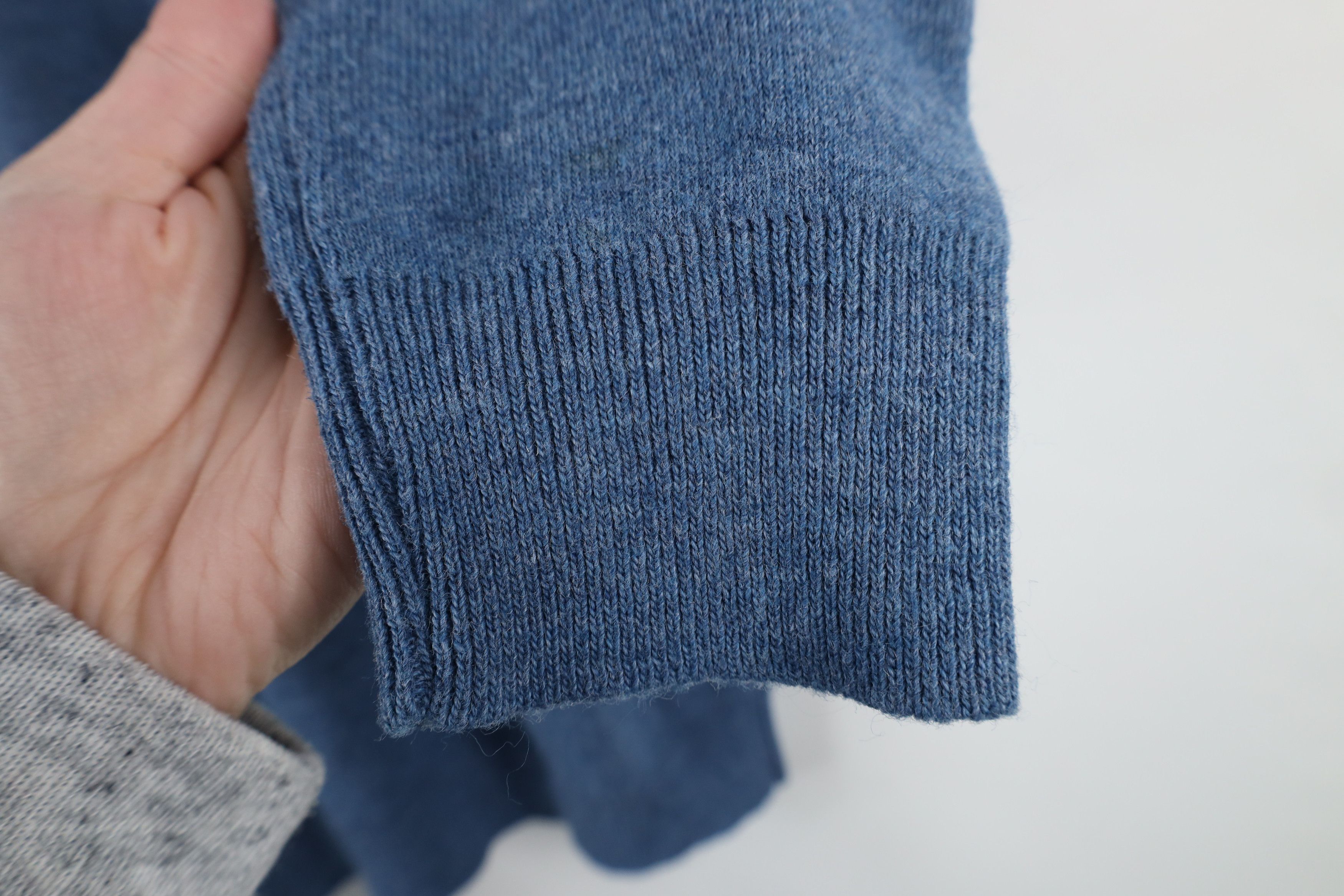 Vintage Vintage 70s Streetwear Knit V-Neck Sweater Blue Acrylic USA Size US XL / EU 56 / 4 - 6 Thumbnail