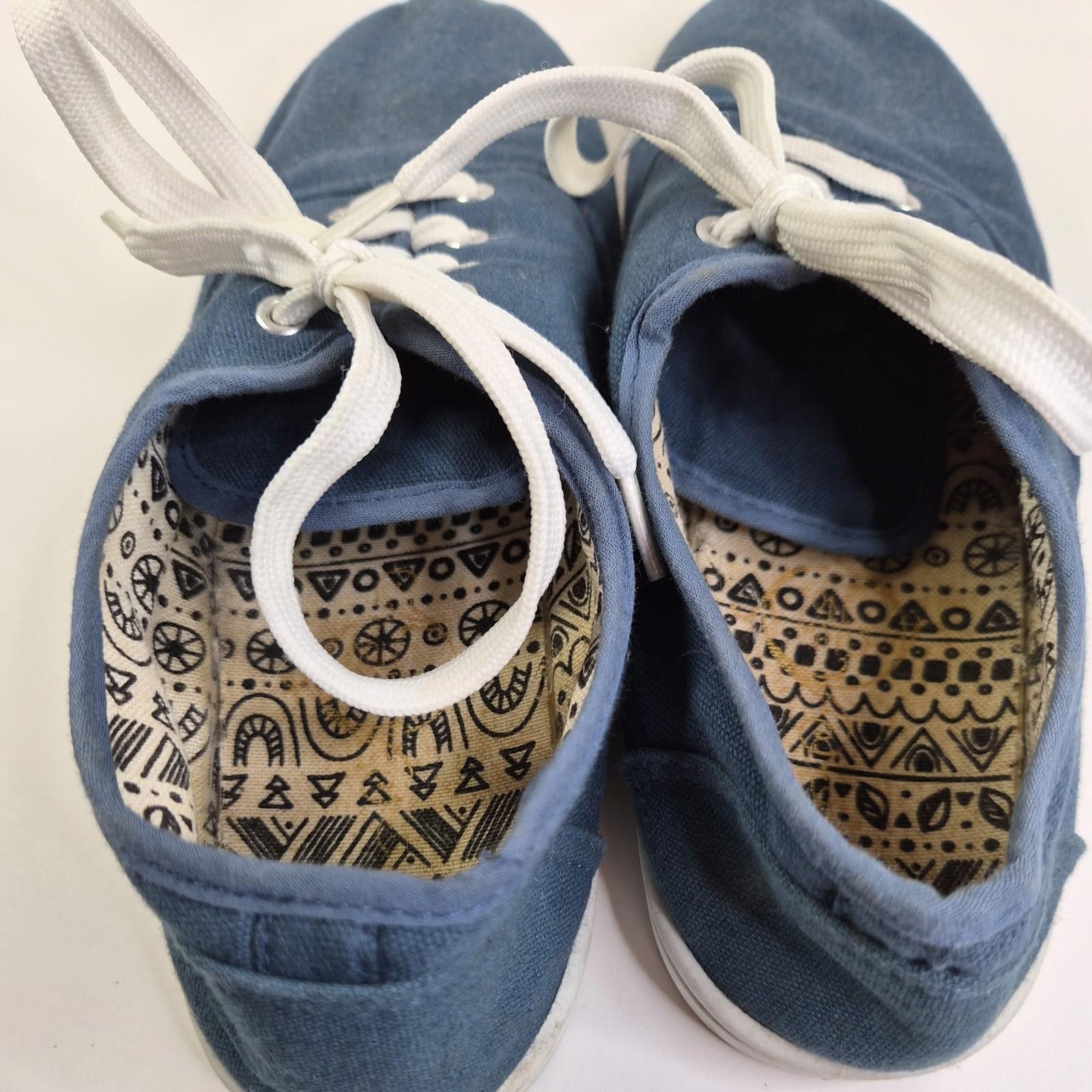 Other Chic Vtg 90s Women's Denim Jean Sz 8 Lace Up Sneakers Shoes Size US 8 / IT 38 - 9 Thumbnail