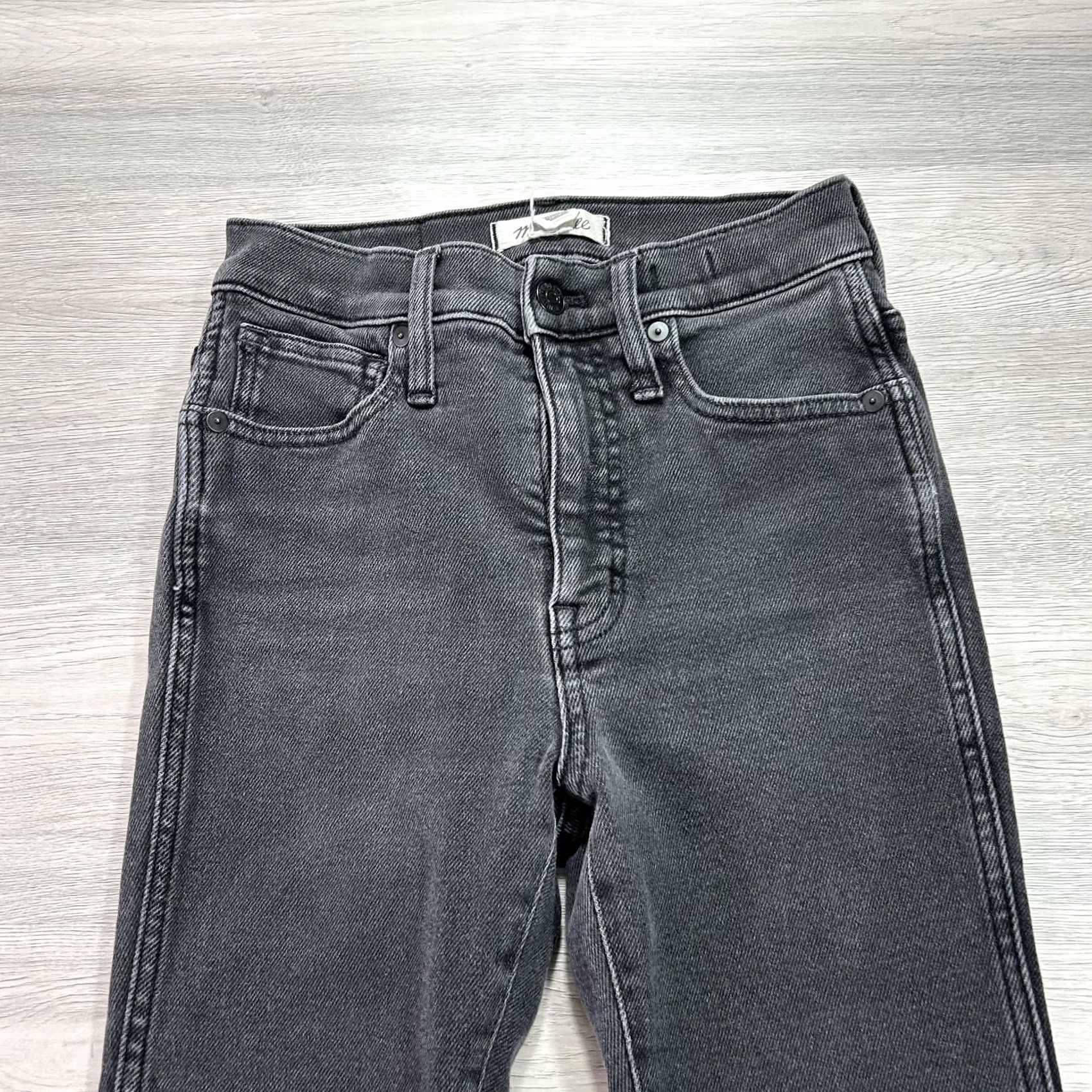 Madewell Madewell Jeans Womens 25 Petite Black 10" High Rise Skinny Stretch Denim Pants Shirt? Size 42" / US 20 - 3 Thumbnail