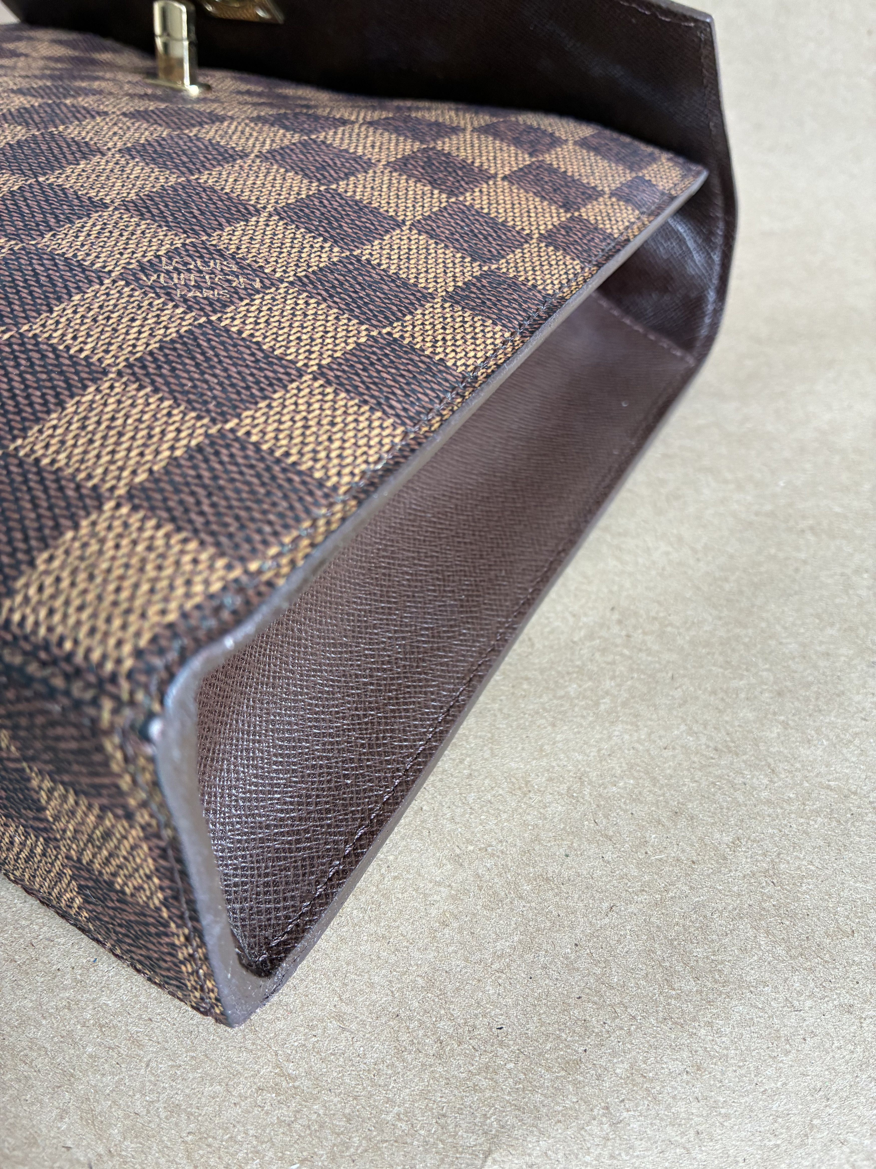 Louis Vuitton Louis Vuitton Damier Ebene Malesherbes Top Handle Bag Size ONE SIZE - 4 Thumbnail