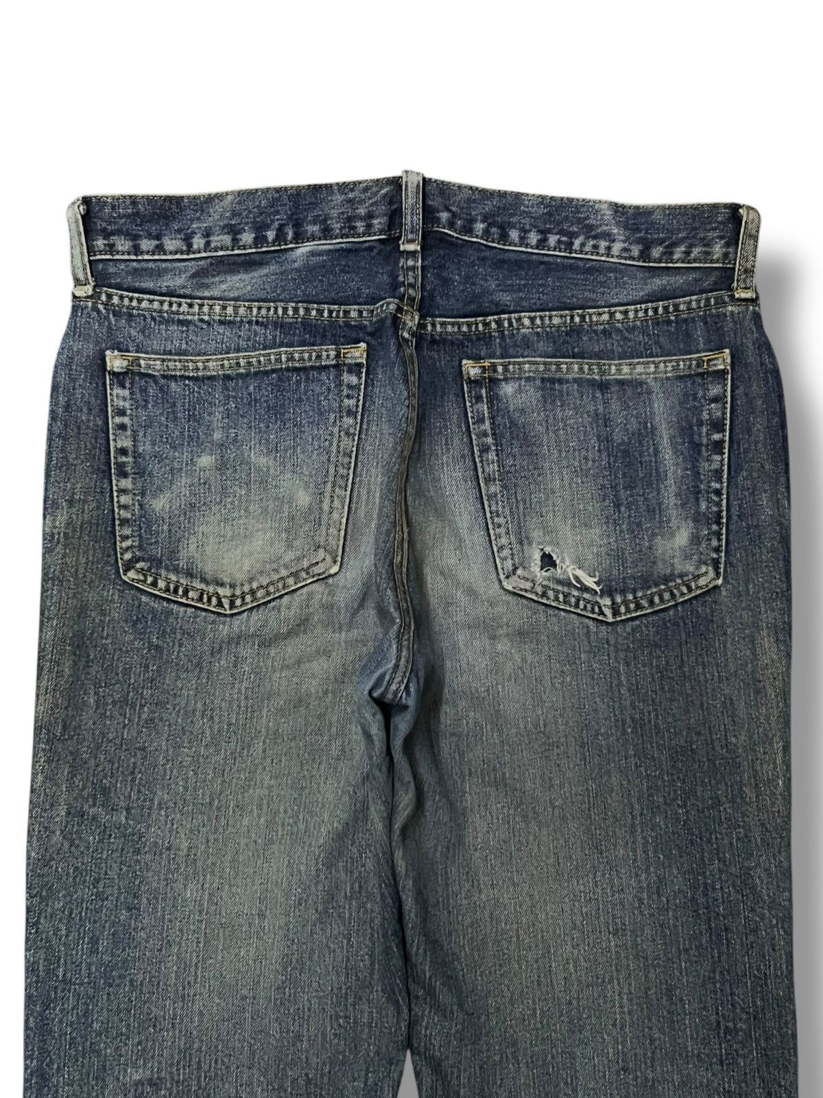 Uniqlo Bootcut Vintage 00s Uniqlo - Faded Whiskering Mud Wash Jeans Size US 34 / EU 50 - 5 Thumbnail