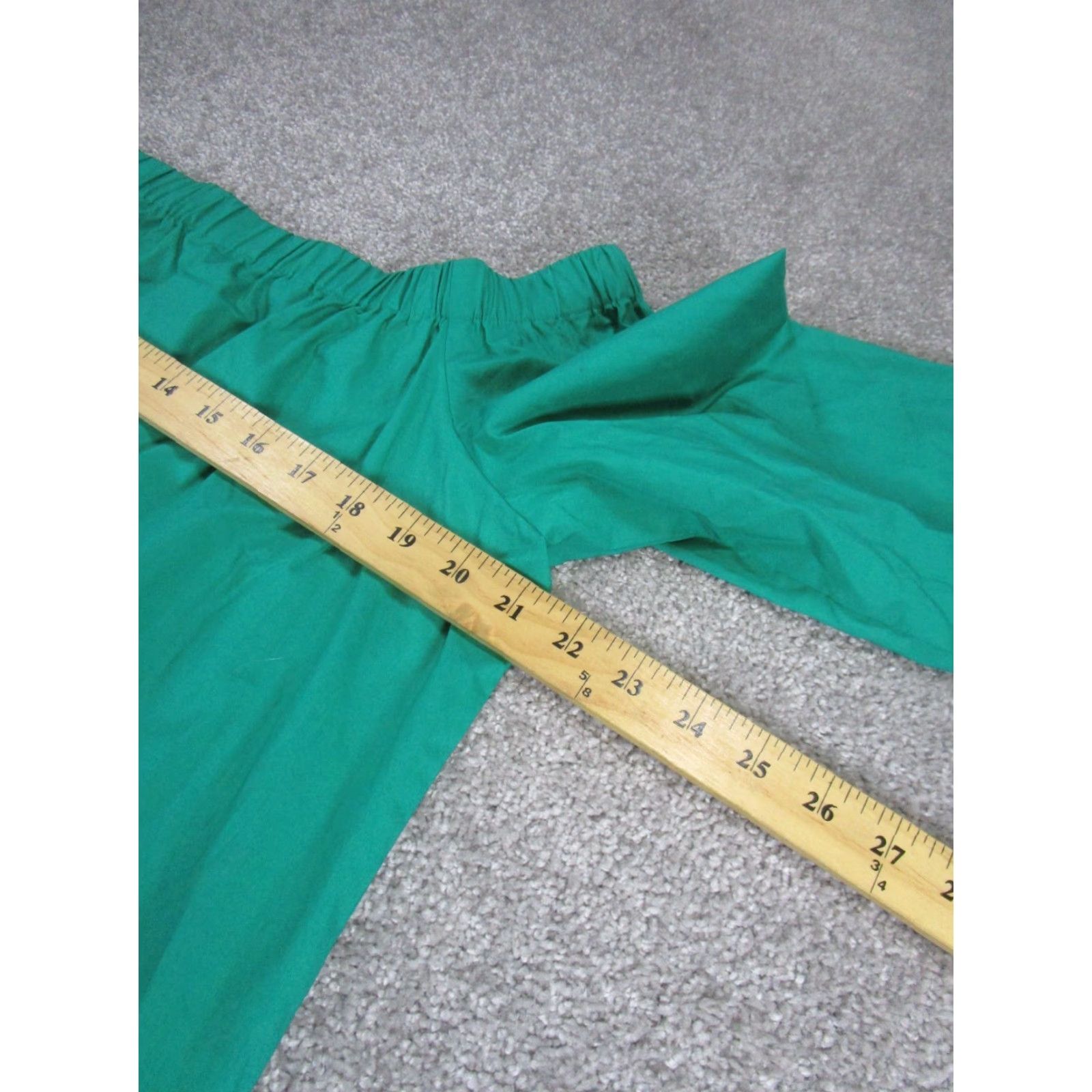 Ann Taylor VINTAGE Ann Taylor Blouse Shirt Womens Large Petites Off The Shoulder Green Cotton Casual 2010s Womens Size L / US 10 / IT 46 - 5 Thumbnail