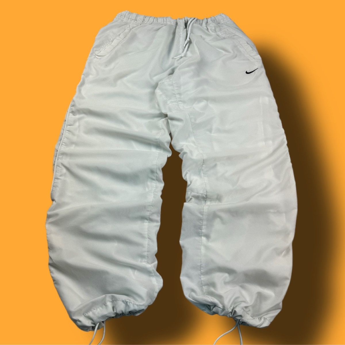 Nike × Vintage NIKE VINTAGE NYLON BASIC LOGO OVERSIZE BAGGY PANTS Size US 32 / EU 48 - 1 Thumbnail