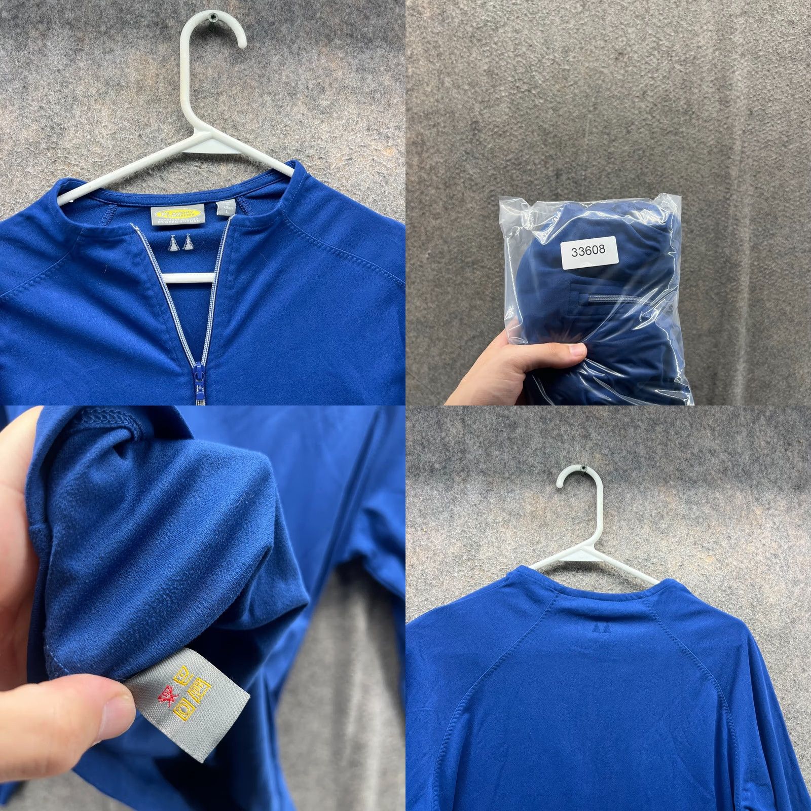 Vintage Greg Norman Sweatshirt Women Large Blue 1/4 Zip Long Sleeve Activewear Sports Knit Mock Neck Pullover Size L / US 10 / IT 46 - 8 Thumbnail