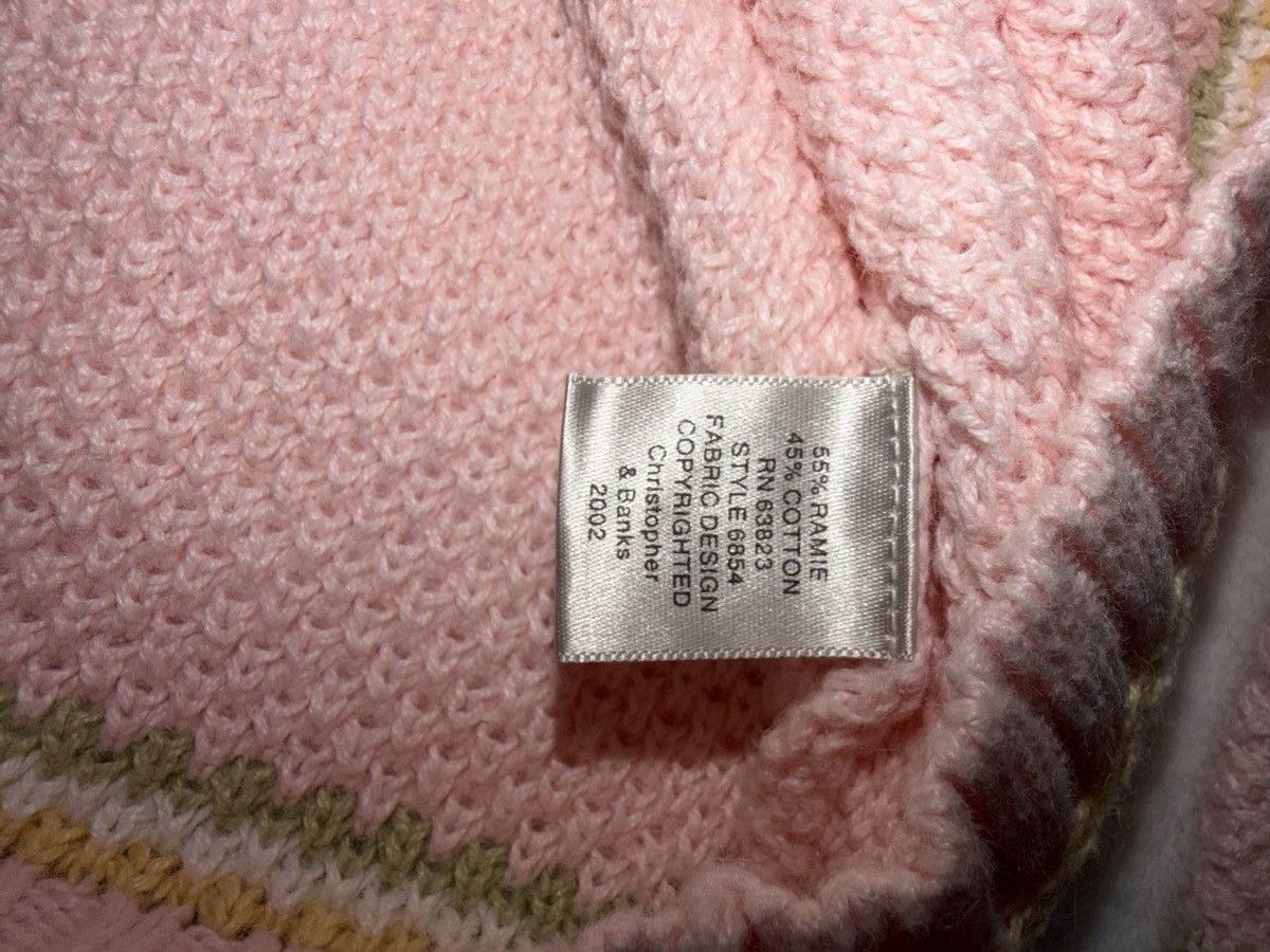 Other Vintage Christopher & Banks Pastel Pink Striped Sweater Size M / US 6-8 / IT 42-44 - 5 Thumbnail
