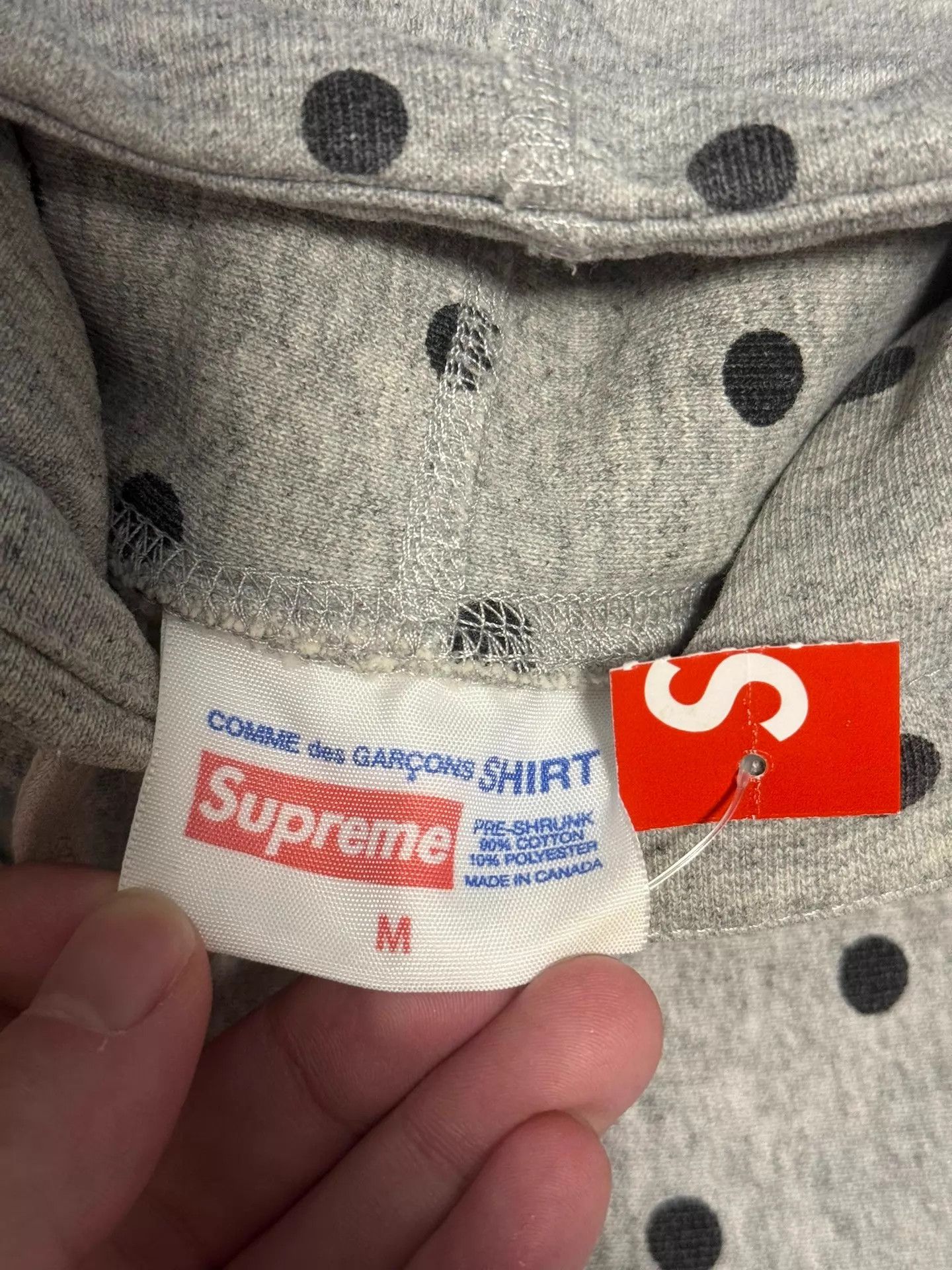 Supreme Supreme CDG 12SS Polka Dot Box Logo Hoodie M Unworn Size US M / EU 48-50 / 2 - 4 Thumbnail