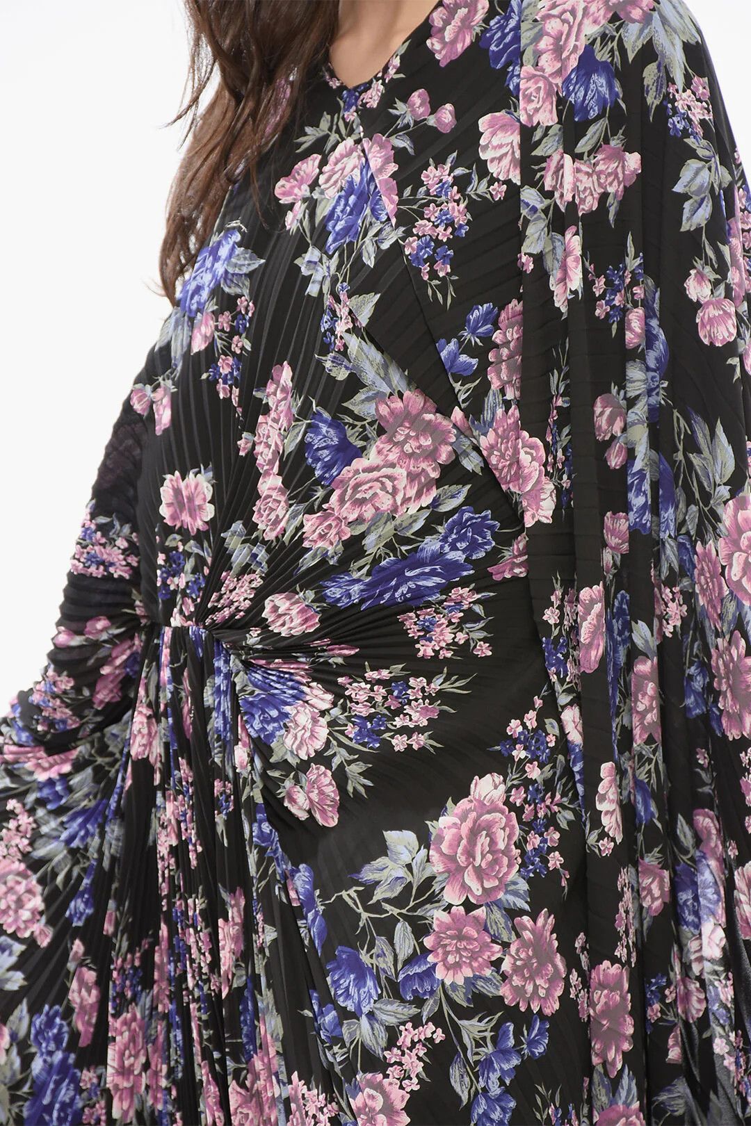 Balenciaga og1mm0326 Maxi Plissé Dress in Multicolor Size M / US 6-8 / IT 42-44 - 3 Thumbnail