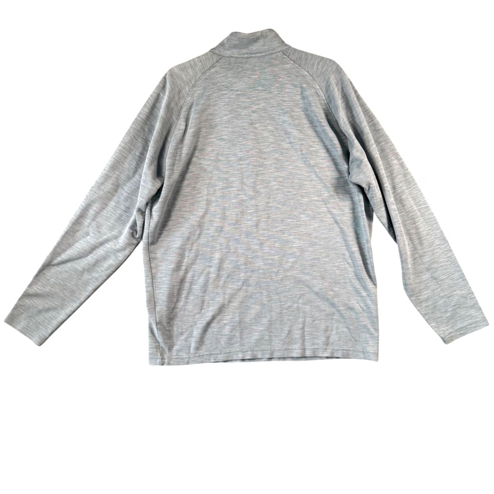 Vintage Fish Hippie Mens XL Blue Heather Quarter Zip Pullover Long Sleeve Performance Tee Size US XL / EU 56 / 4 - 2 Thumbnail