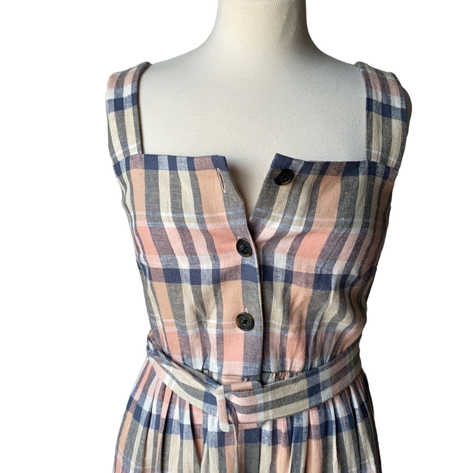 Other GAL MEETS GLAM Peyton Belted Button Up Plaid Dress Size 2 Size XS / US 0-2 / IT 36-38 - 3 Thumbnail