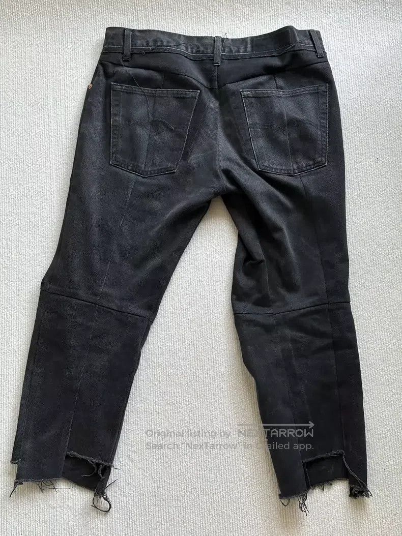 Vetements Vetements SizeL Black Irregular Denim Jeans Size US 34 / EU 50 - 2 Thumbnail