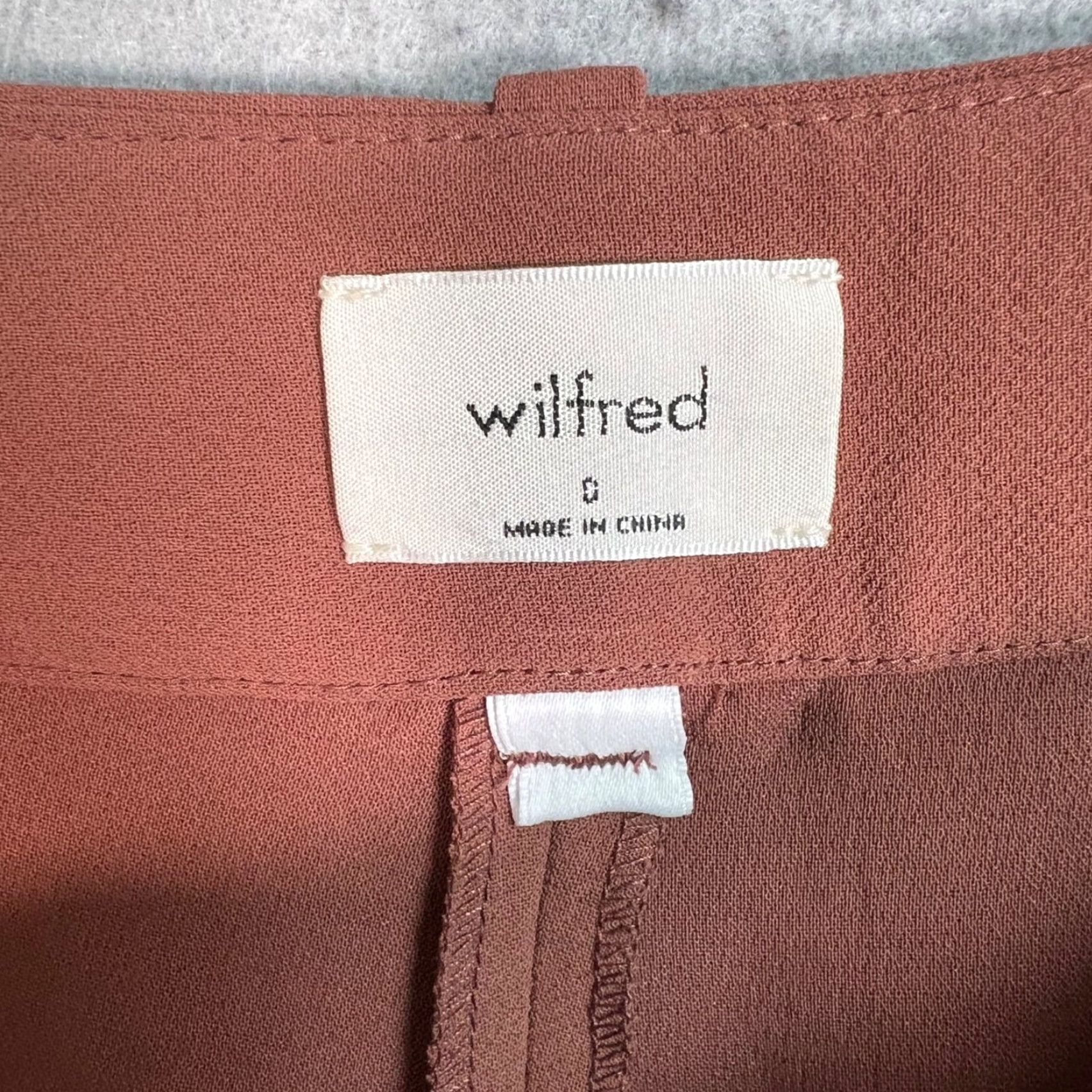 Vintage Wilfred Pants High-Waisted Flared Size 6 Rust Brown Womens Size 28" / US 6 / IT 42 - 3 Thumbnail