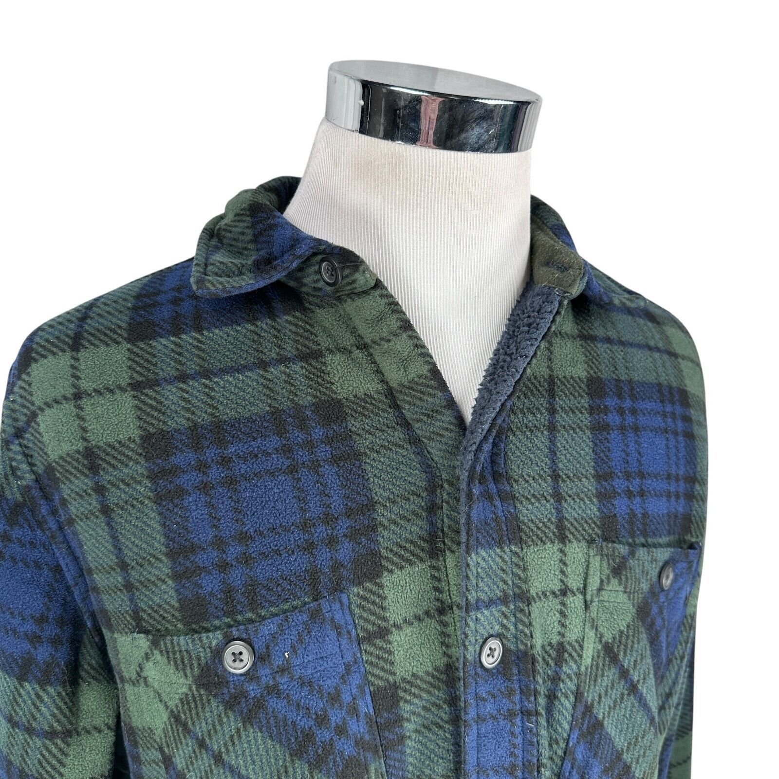 Other Anchorage Expedition Fleece Flannel Shirt Men L Blue Green Size US L / EU 52-54 / 3 - 2 Thumbnail