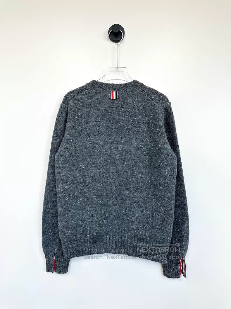 Thom Browne Thom Browne Gray collar four-striped wool mohair knit card Size US XS / EU 42 / 0 - 2 Thumbnail