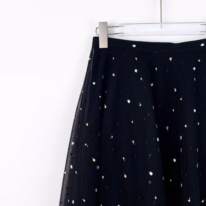 Dior Dior Black embroidered silk skirt 2504-Nextarrow Size 25" / US 0 / IT 36 - 3 Thumbnail