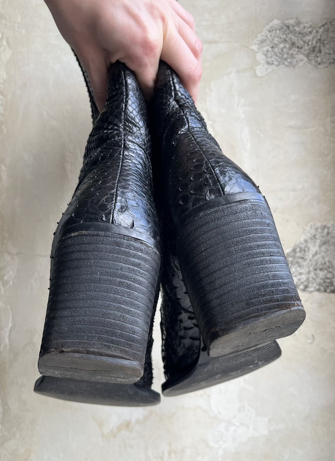 Vintage 90s Python Snakeskin Western Boots Size US 10 / IT 40 - 7 Thumbnail