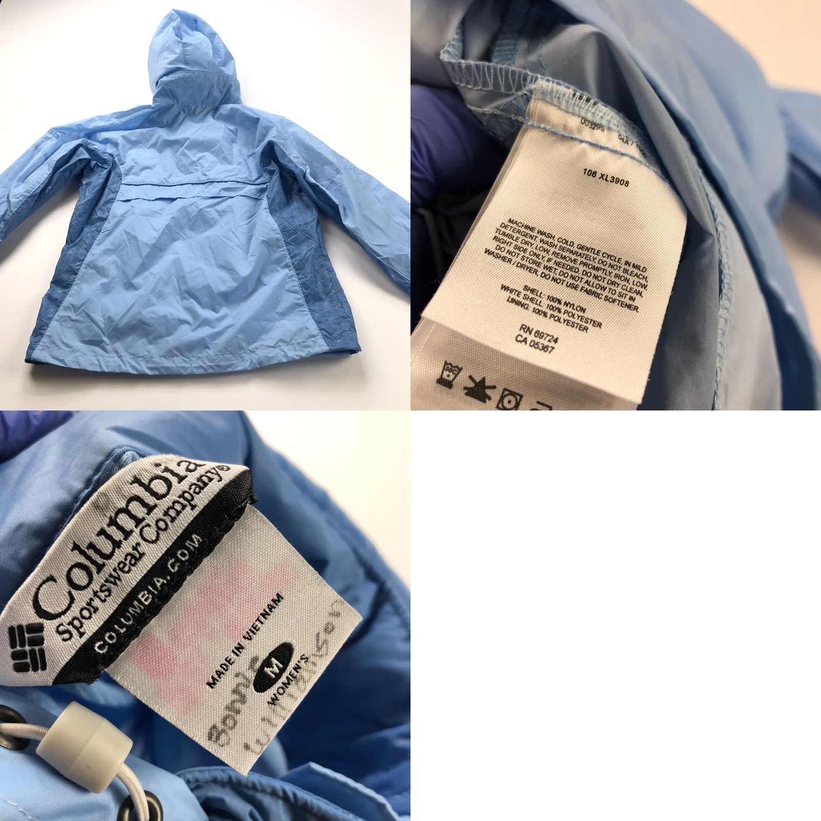 Vintage Columbia Womens Packable Stow Waterproof Jacket Shirt Adult M Light Blue Jacket Woman, Lightweight, Navy? Size M / US 6-8 / IT 42-44 - 8 Thumbnail