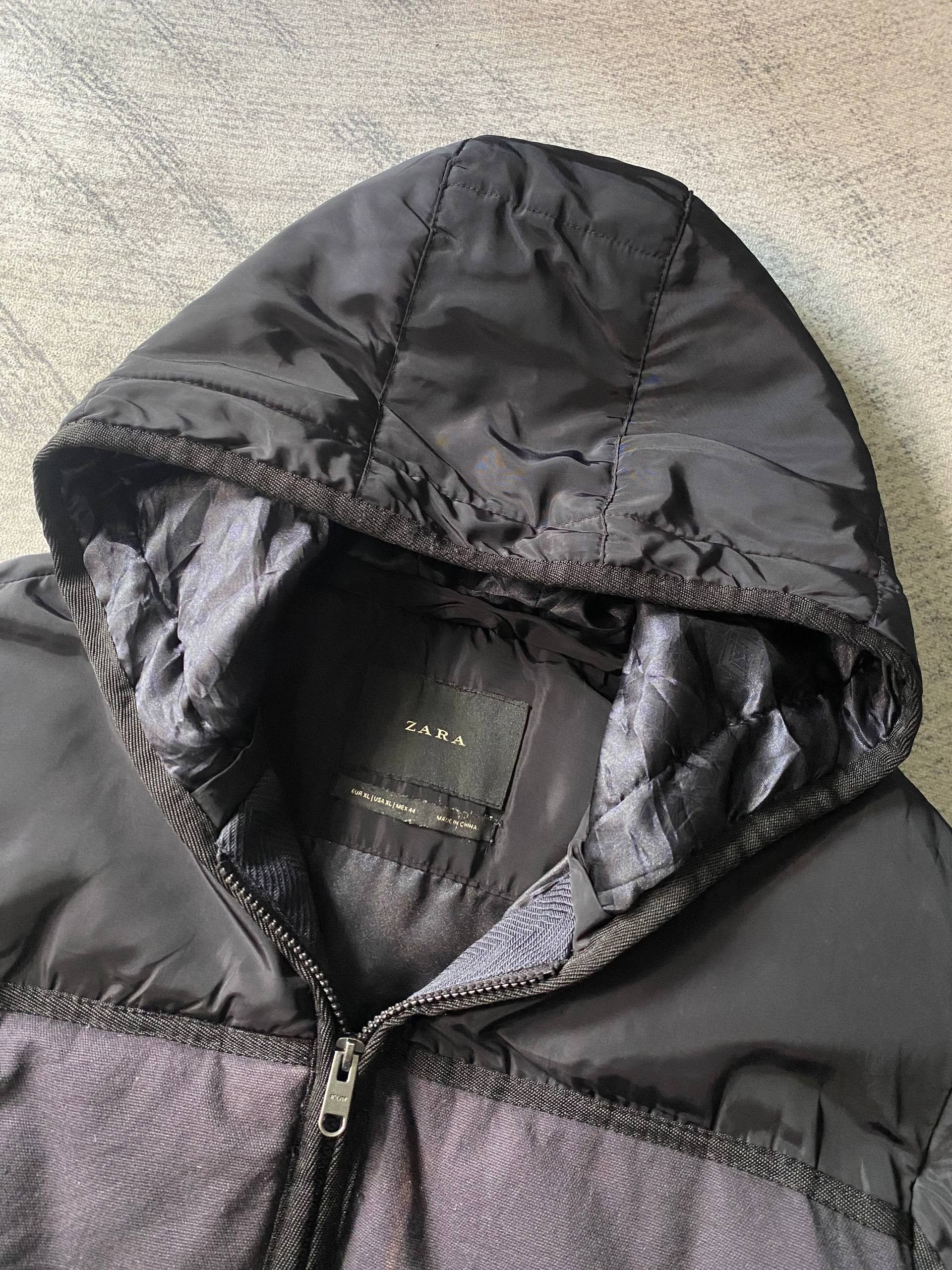 Zara Zara Man Denim Puffer Jacket Navy Black Size US XL / EU 56 / 4 - 4 Thumbnail