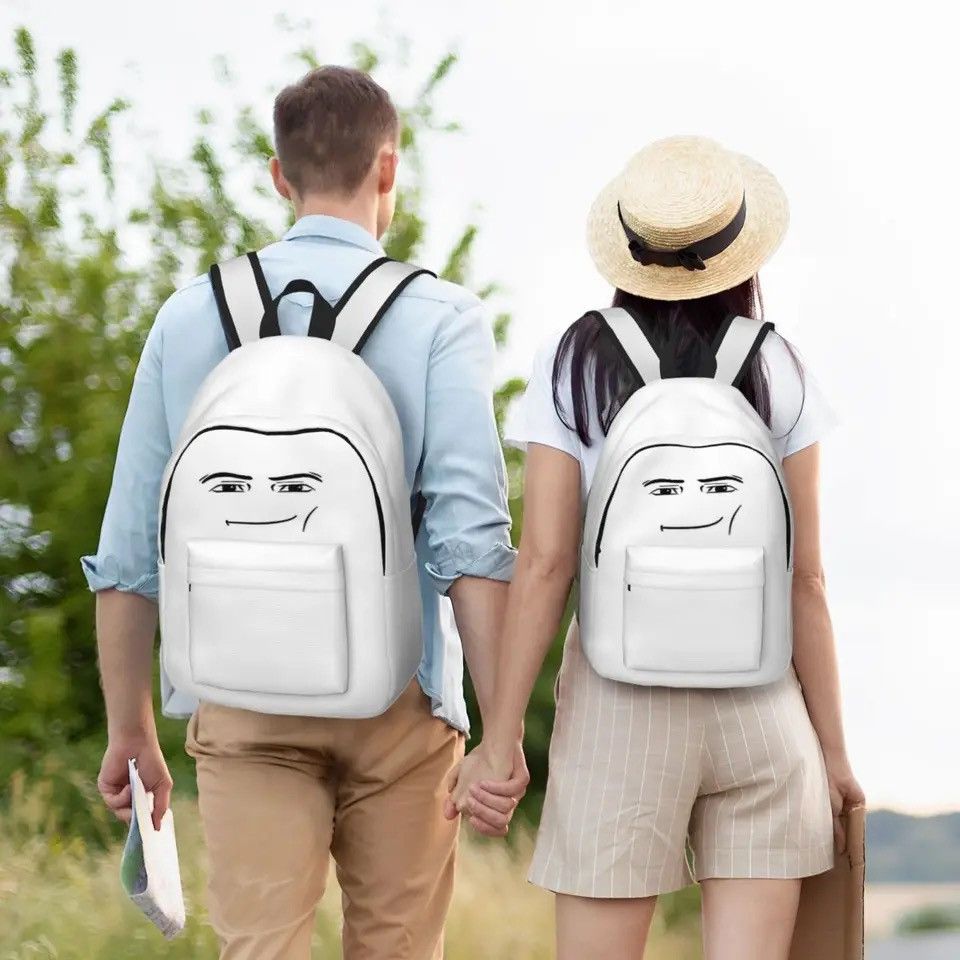 Japanese Brand Funny The Man Face Backpack Size ONE SIZE - 5 Thumbnail