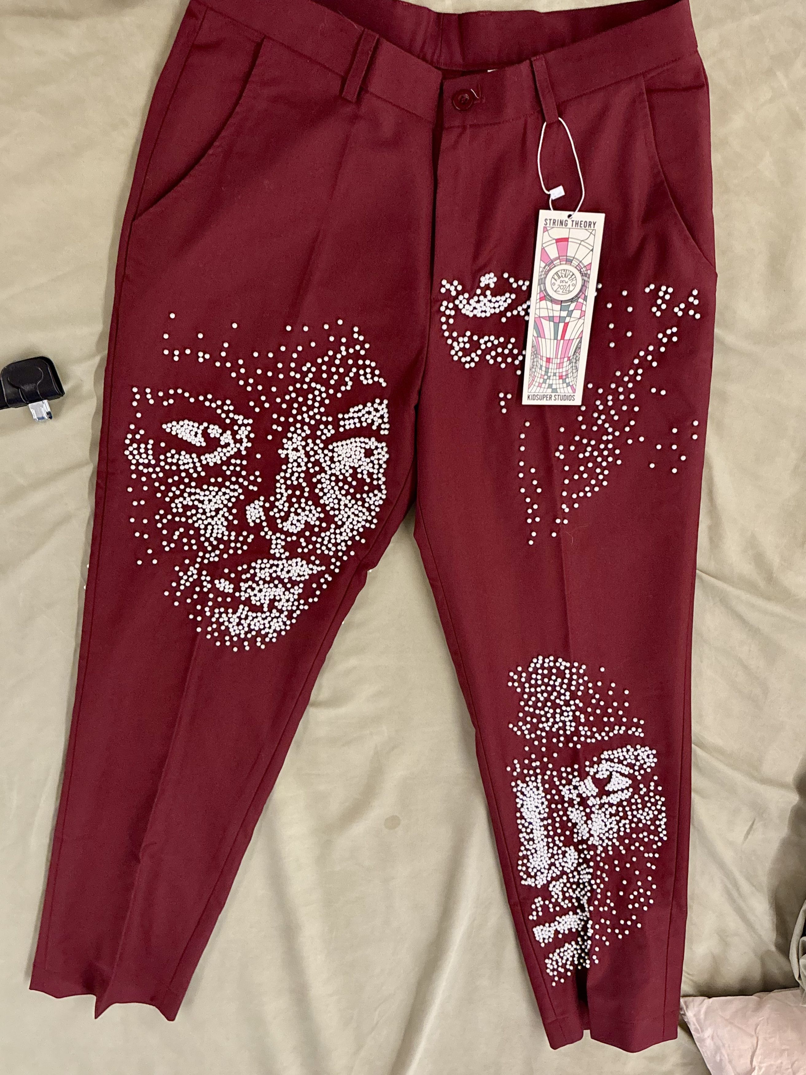 EMBELLISHED FACES SUIT BOTTOM