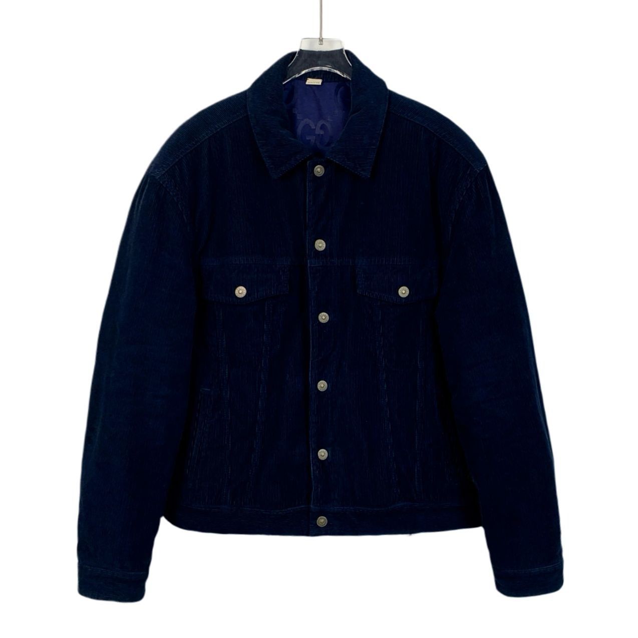 Gucci Gucci Reversible GG Logo Quilted Jacket Navy Corduroy Snap B Size US M / EU 48-50 / 2 - 5 Thumbnail