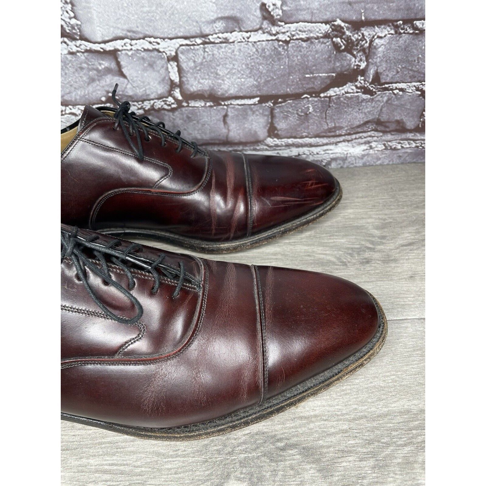 Johnston & Murphy Johnston & Murphy Optima Oxblood Burgundy Leather Dress Shoe Size US 13 / EU 46 - 5 Thumbnail