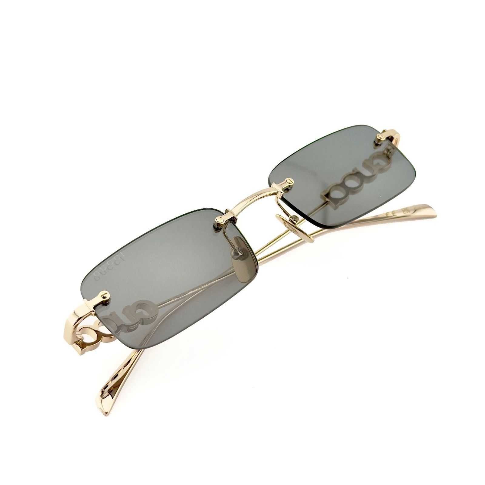 Gucci GUCCI 1808 Gold Silver Mirror Logo GG1808S Sunglasses 003 Size ONE SIZE - 8 Thumbnail
