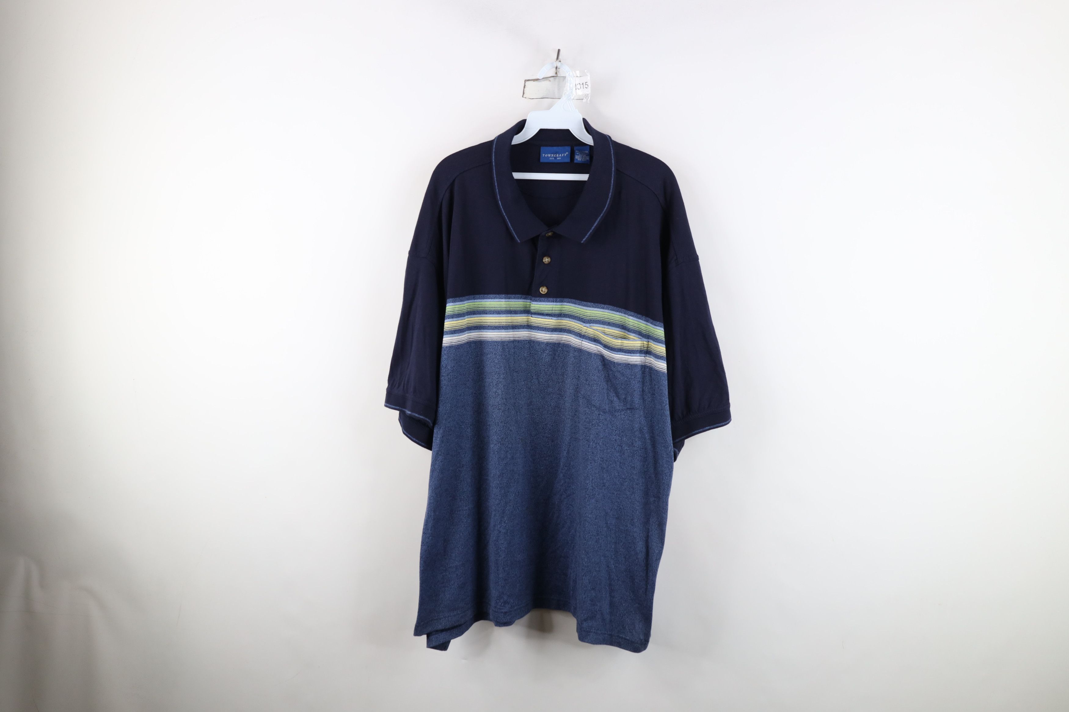 Vintage Vintage 90s Streetwear Striped Knit Collared Golf Polo Shirt Size US XXL / EU 58 / 5 - 1 Thumbnail