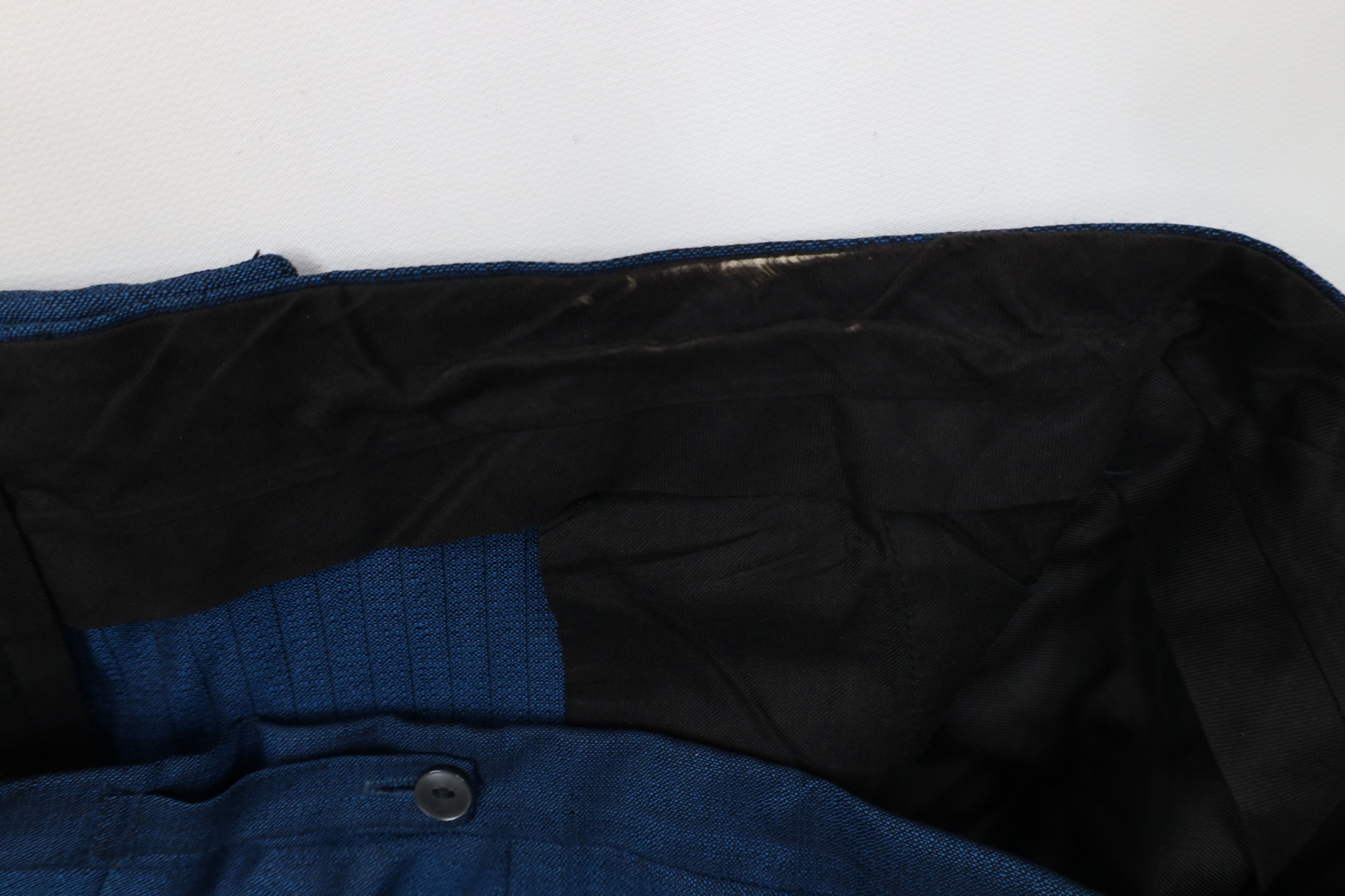 Vintage Vintage 50s Streetwear Gabardine Knit Chino Pants Blue USA Size US 34 / EU 50 - 9 Thumbnail