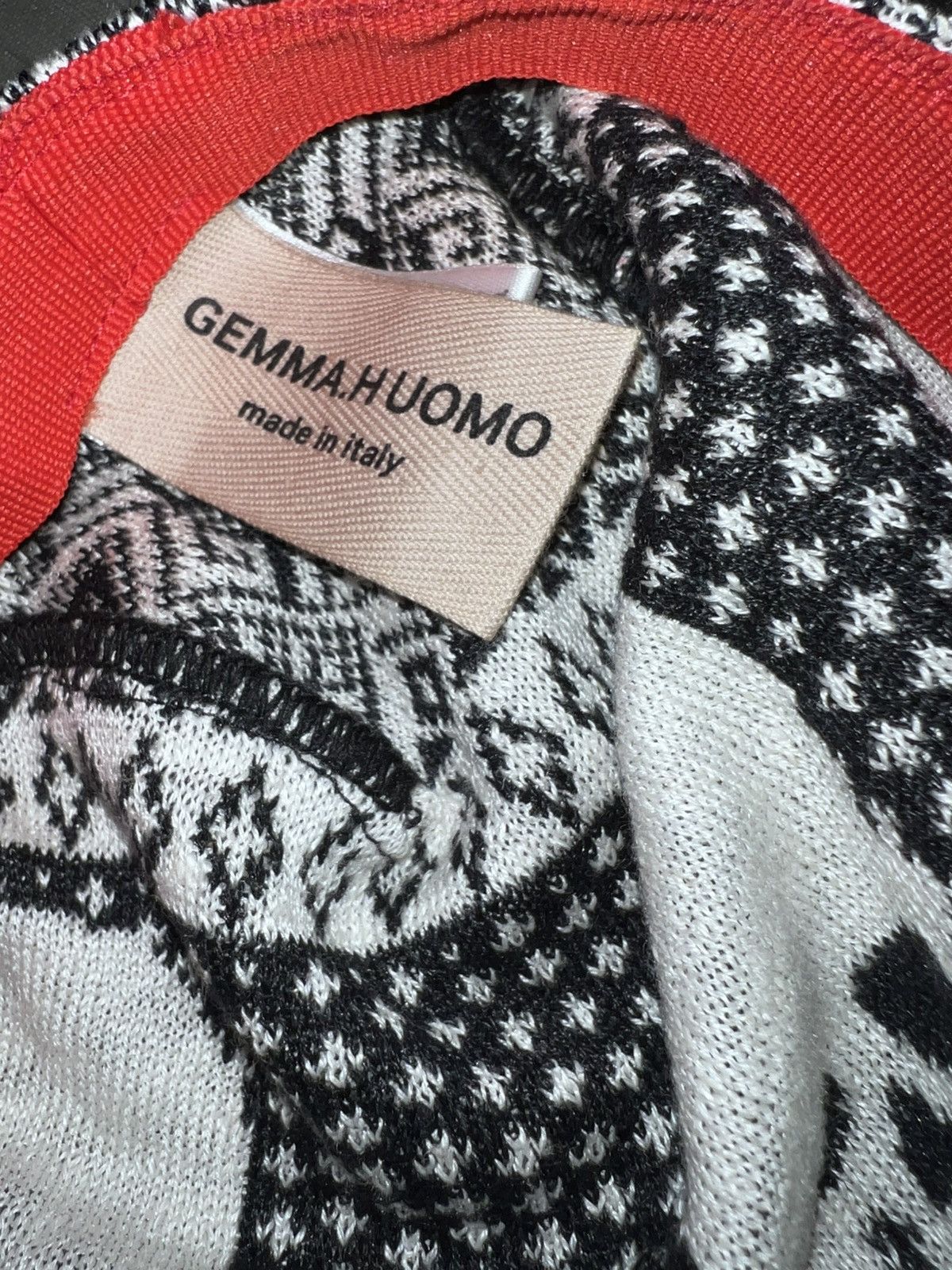Gemma.H Uomo Gemma h uomo knit baker cap skull pattern made in Italy Size ONE SIZE - 2 Thumbnail