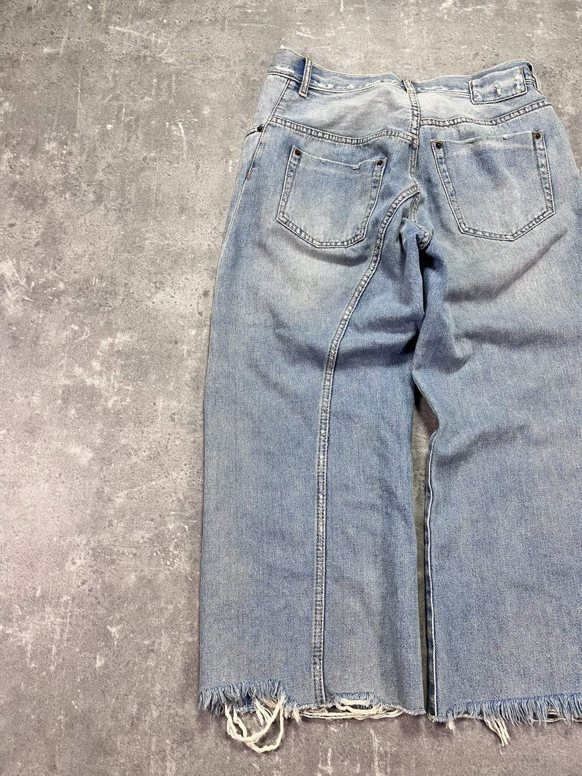 Maison Margiela SS17 MM6 Presentation Folded Cropped Flared Fit Jeans 40 Size 27" / US 4 / IT 40 - 13 Thumbnail