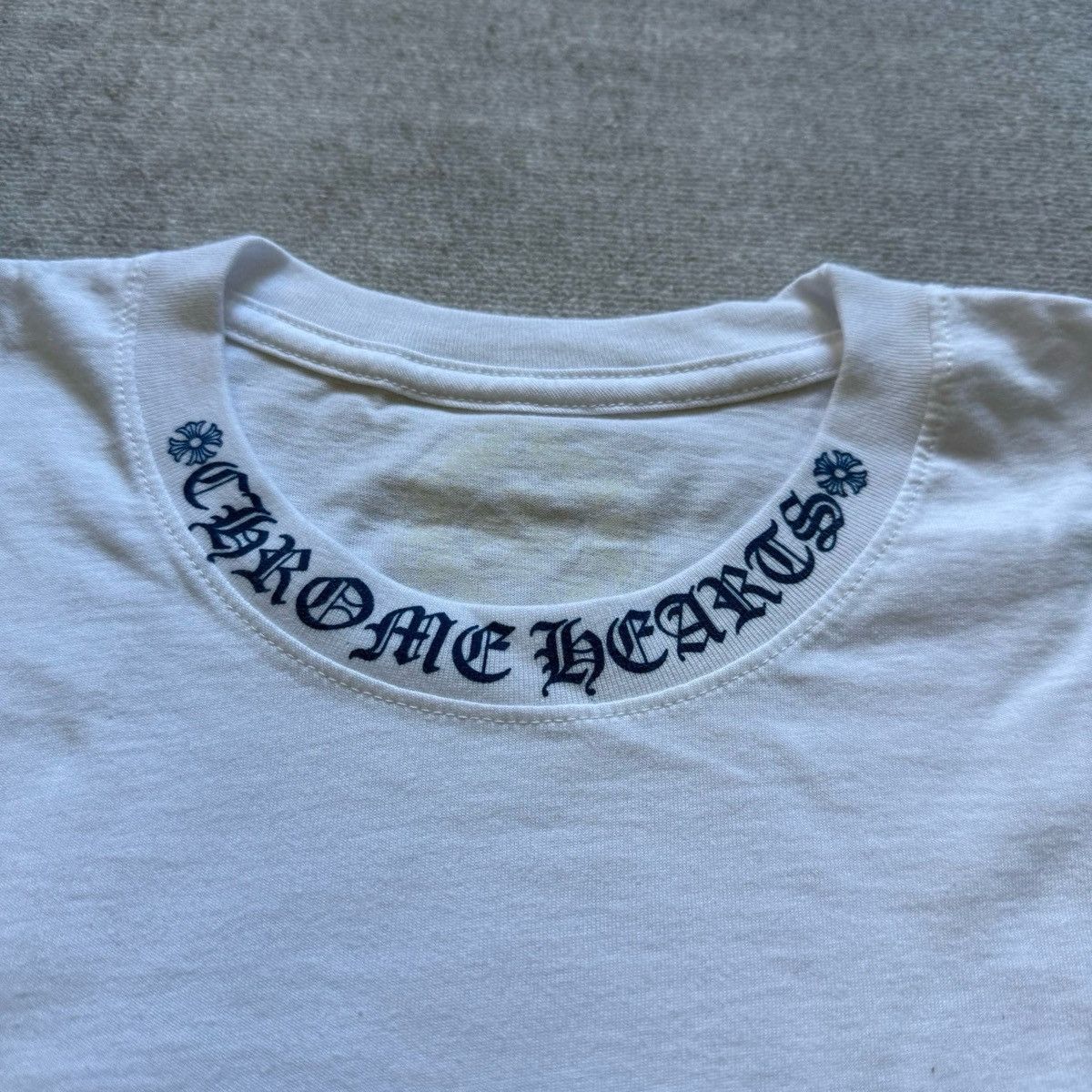 Chrome Hearts Chrome Hearts White blue neck print Long Sleeve Size US L / EU 52-54 / 3 - 3 Thumbnail