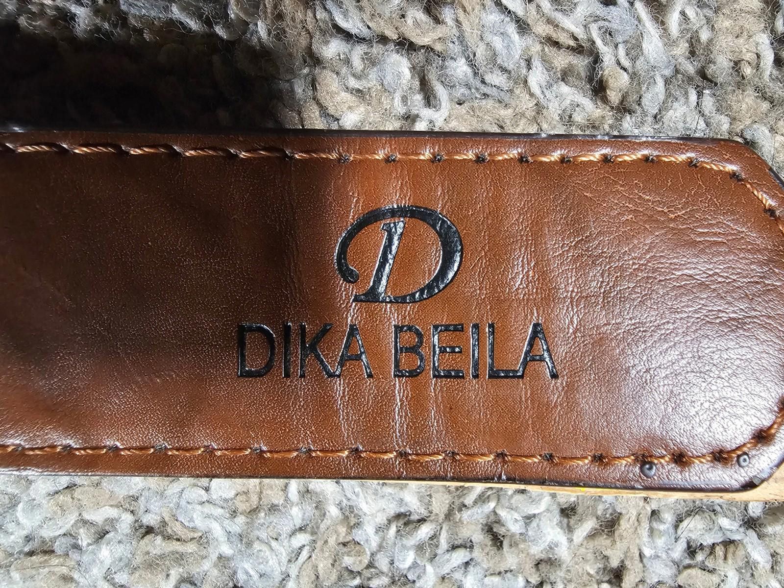 Designer DIKA BEILA Mens Leather Belt Brown Very Soft Size ONE SIZE - 5 Thumbnail