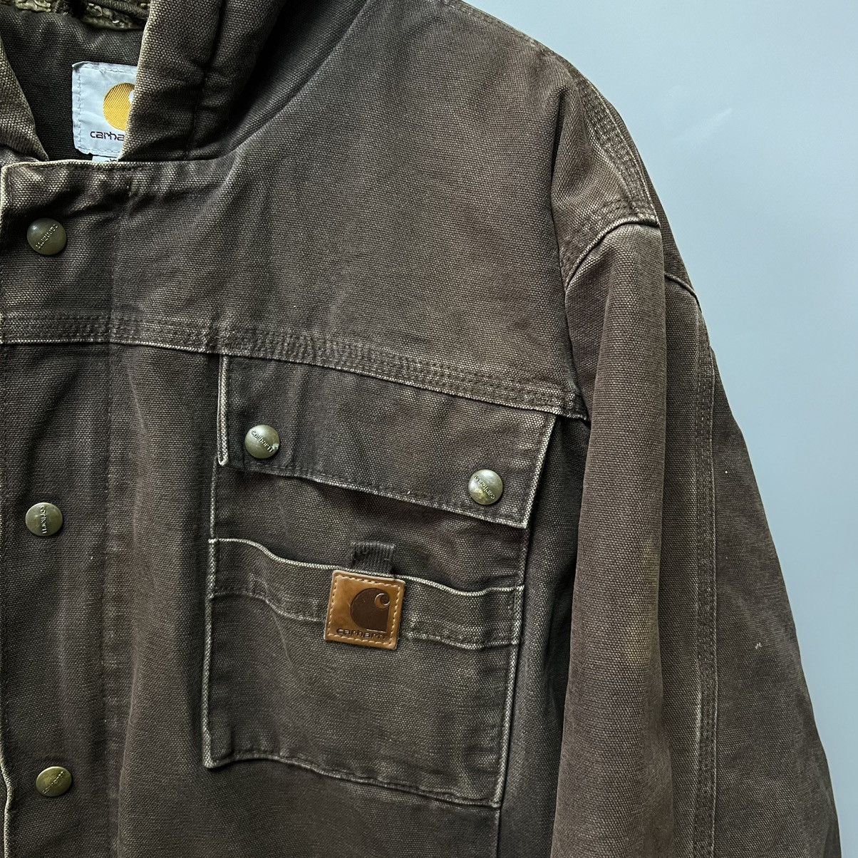 Carhartt Carhartt Sandstone Barlett Jacket Vintage Sherpa Brown faded Size US XL / EU 56 / 4 - 8 Thumbnail