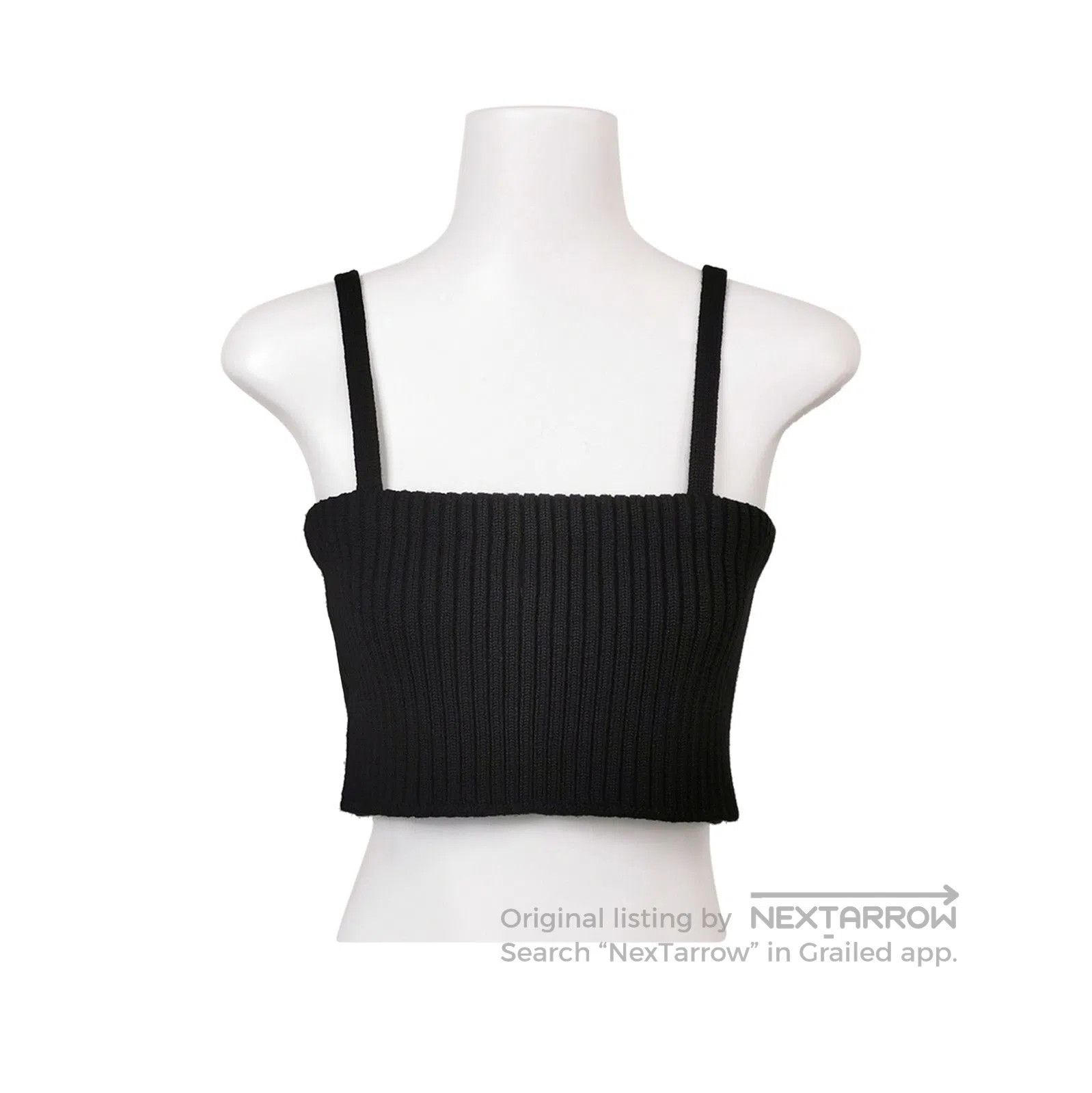 Prada Prada Black Wool Blend Logo Camisole Top . Size L / US 10 / IT 46 - 1 Thumbnail