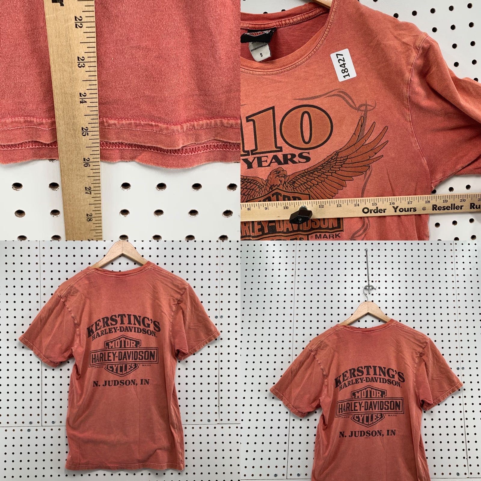 Harley Davidson VINTAGE Harley-Davidson Motorcycle Shirt Red Eagle Graphic Adult S 18X25 Kerstings IN Mens Size US S / EU 44-46 / 1 - 9 Thumbnail