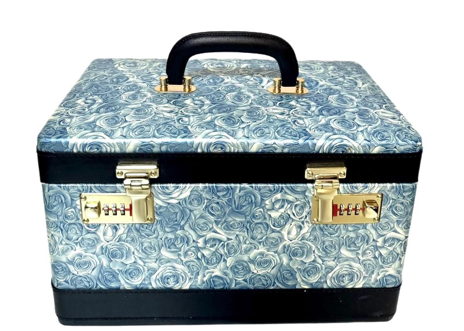 Other Jewelry Box Sky Blue Flower: Large Briefcase w/Secure Latch Size ONE SIZE - 1 Thumbnail