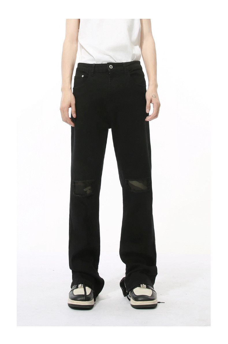 Japanese Brand × Jean Slim-fit flared jeans with camouflage patchwork Size US 32 / EU 48 - 1 Thumbnail