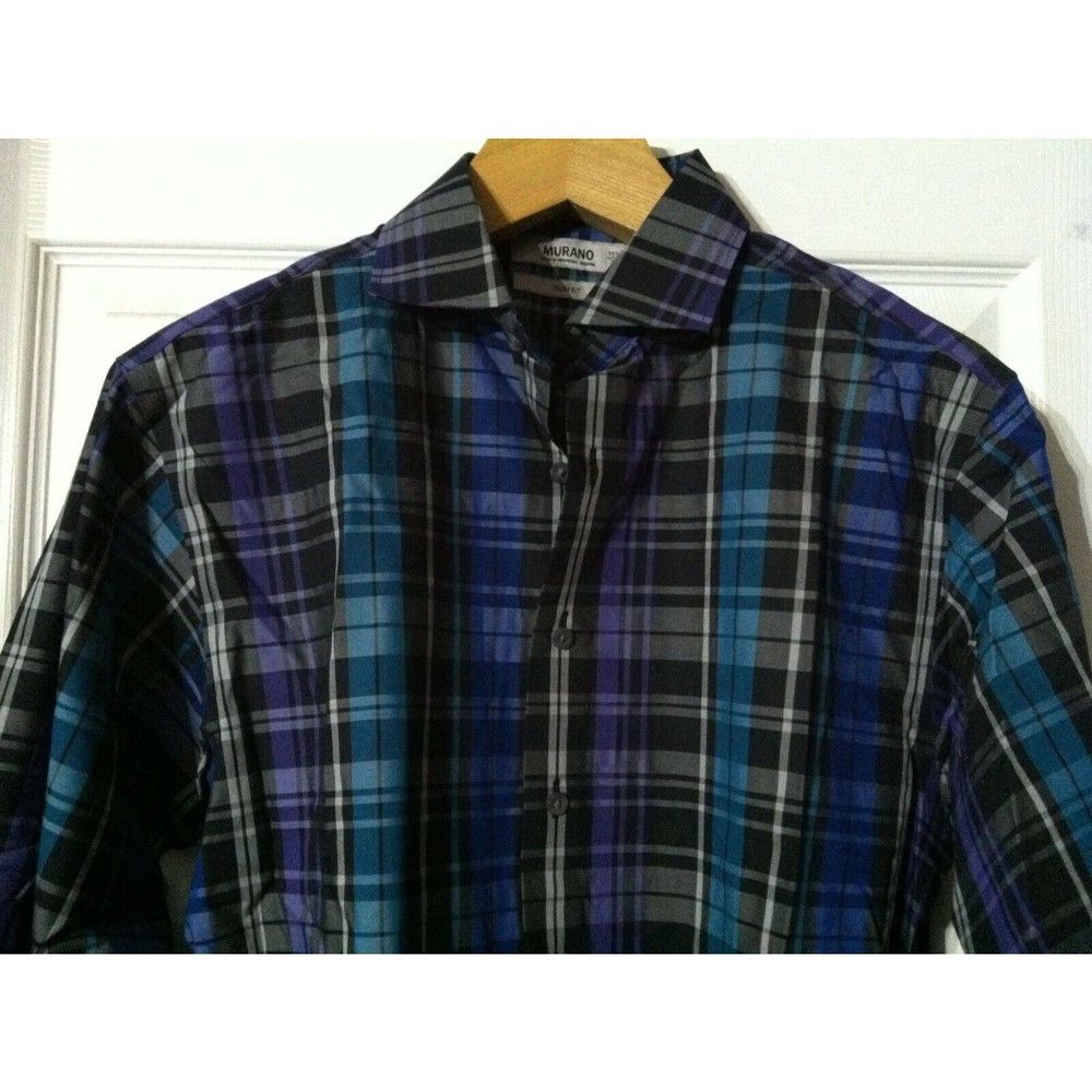 Murano MURANO MENS NEW 100% COTTON CASUAL SHIRT SIZE:15.5/33 Size US M / EU 48-50 / 2 - 2 Thumbnail