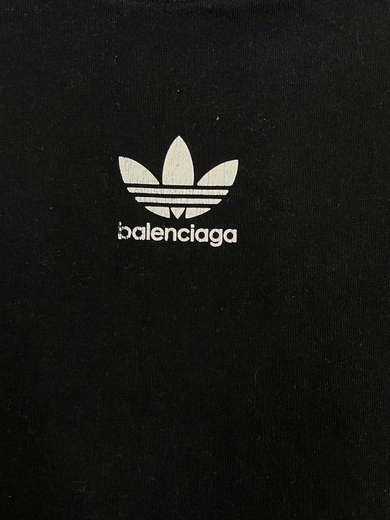 Balenciaga Balenciaga Adidas Logo monogrammed crewneck short-sleeve t Size US XL / EU 56 / 4 - 3 Thumbnail