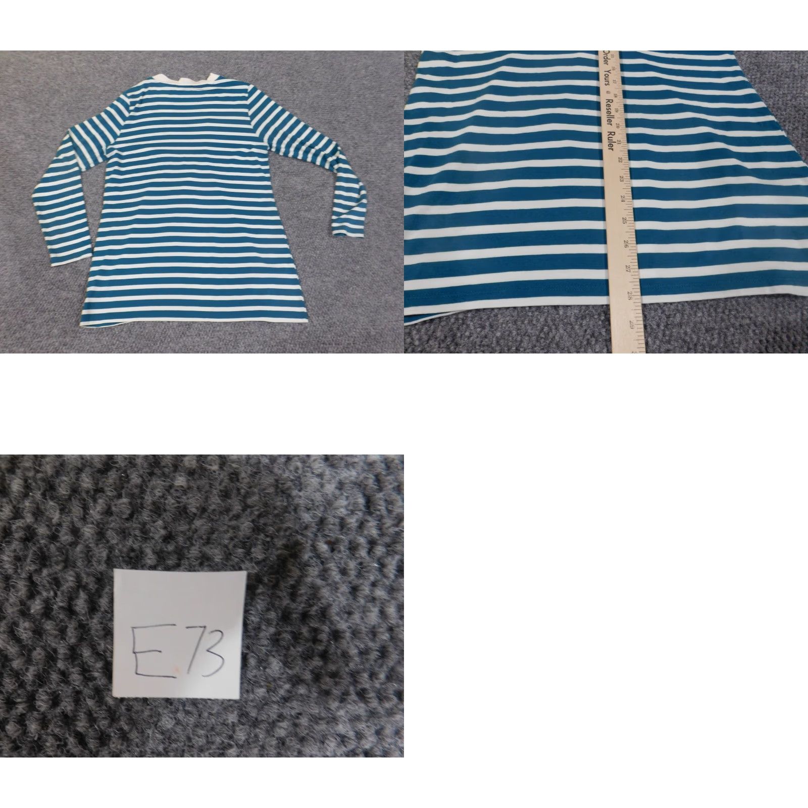 Coldwater Creek Coldwater Creek Blouse Shirt Womens M Blue Striped Knit V-Neck Stretch Casual Size M / US 6-8 / IT 42-44 - 8 Thumbnail