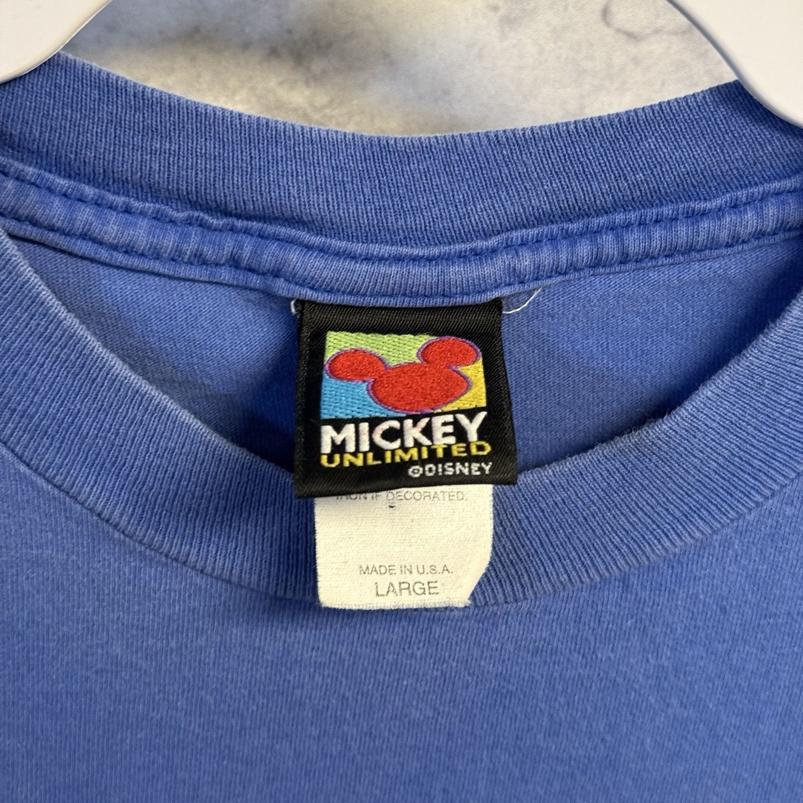 Disney × Mickey Unlimited × Vintage Vintage 90s Mickey Unlimited T Shirt Mens Large Blue Mickey Size US L / EU 52-54 / 3 - 10 Thumbnail