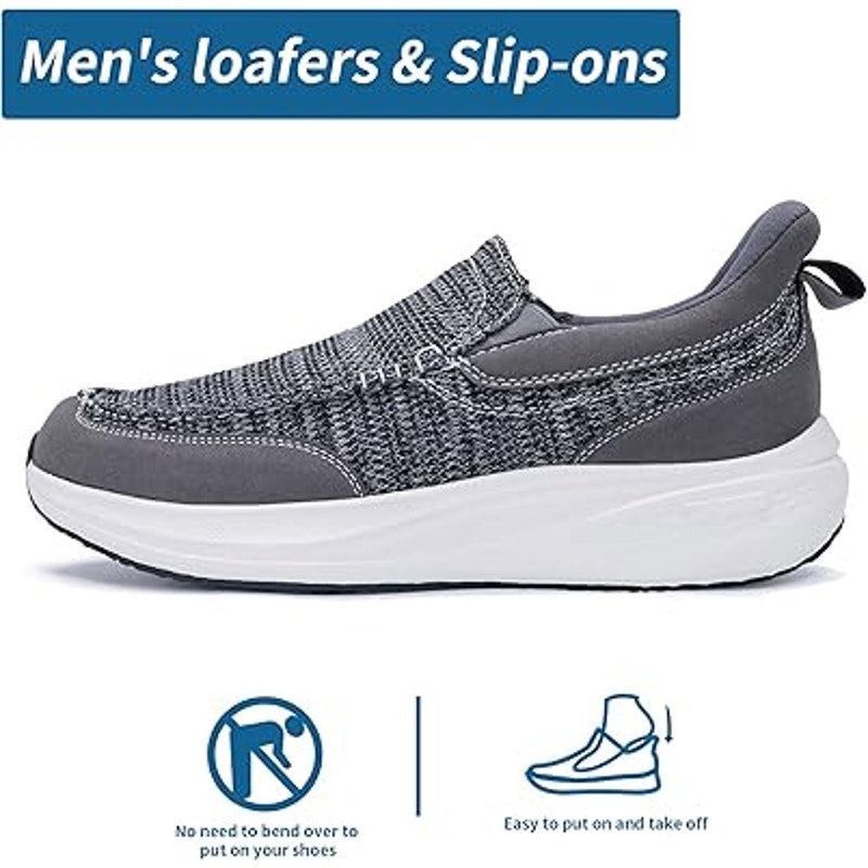 Other Men's Size 10.5 Gray Slip-On Athletic Comfort Shoes Size US 10.5 / EU 43-44 - 2 Thumbnail