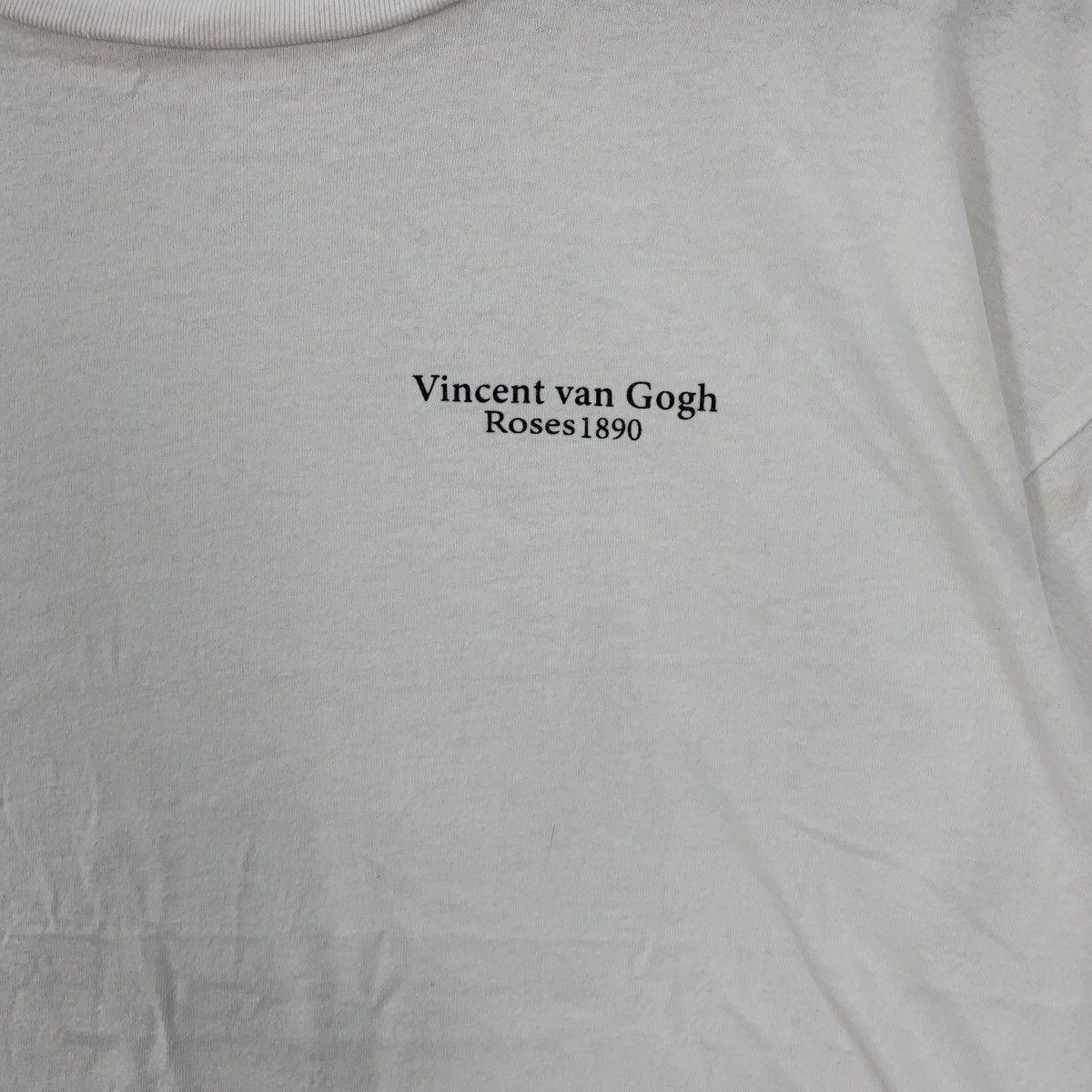 Vintage VINCENT VAN GOGH Roses 1890 Painting Poem Tee Shirt Top Size M / US 6-8 / IT 42-44 - 3 Thumbnail