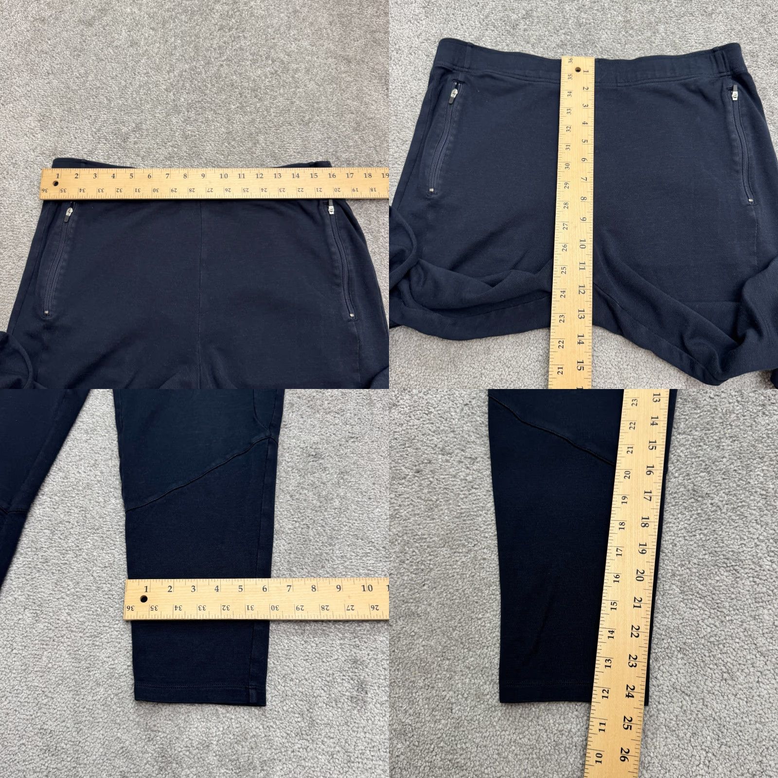 Eileen Fisher Eileen Fisher Pants Women Medium Navy Nylon Tencel Pull On 32x24 Cropped Activewear Size 32" / US 10 / IT 46 - 8 Thumbnail