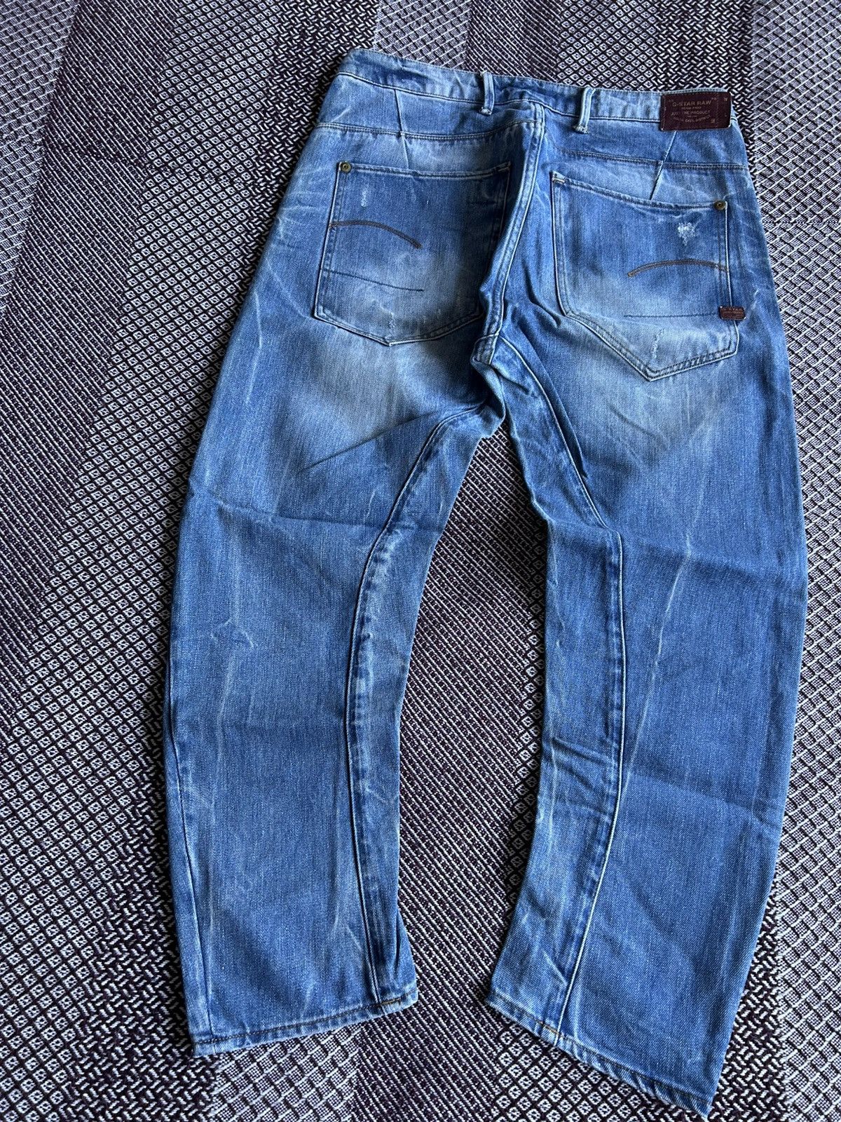 G-Star × Jean G-star Raw Type 3D Loose Tapered Denim Jeans Washed Sz 28x34 Size US 28 / EU 44 - 4 Thumbnail