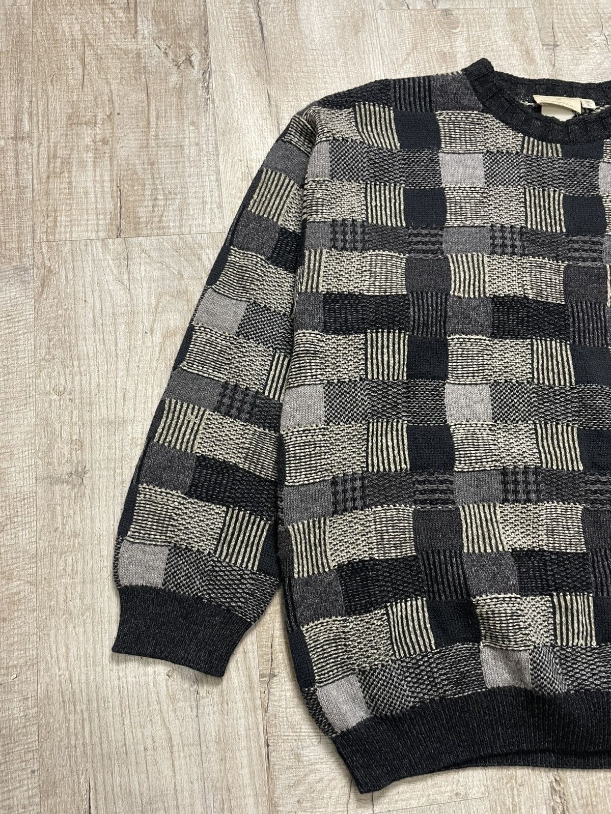 Ermenegildo Zegna Ermenegildo Zegna Knitwear Rhomb Wool Crew neck sweater Size US XL / EU 56 / 4 - 8 Thumbnail