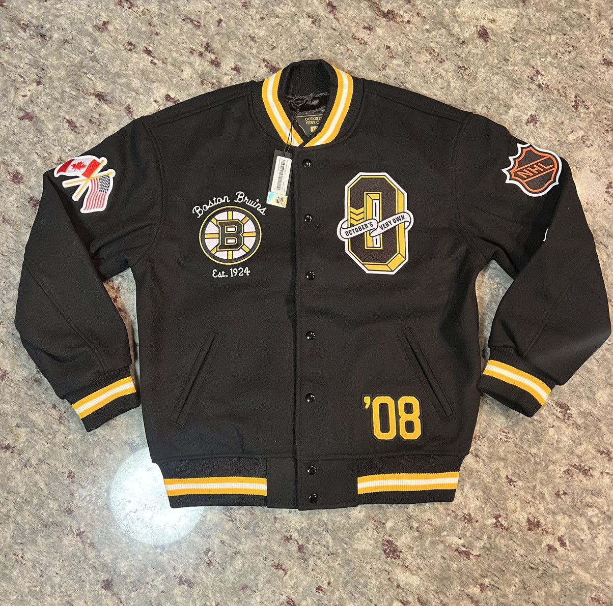 Drake OVO X NHL - BOSTON BRUINS VARSITY JACKET Size US L / EU 52-54 / 3 - 1 Thumbnail