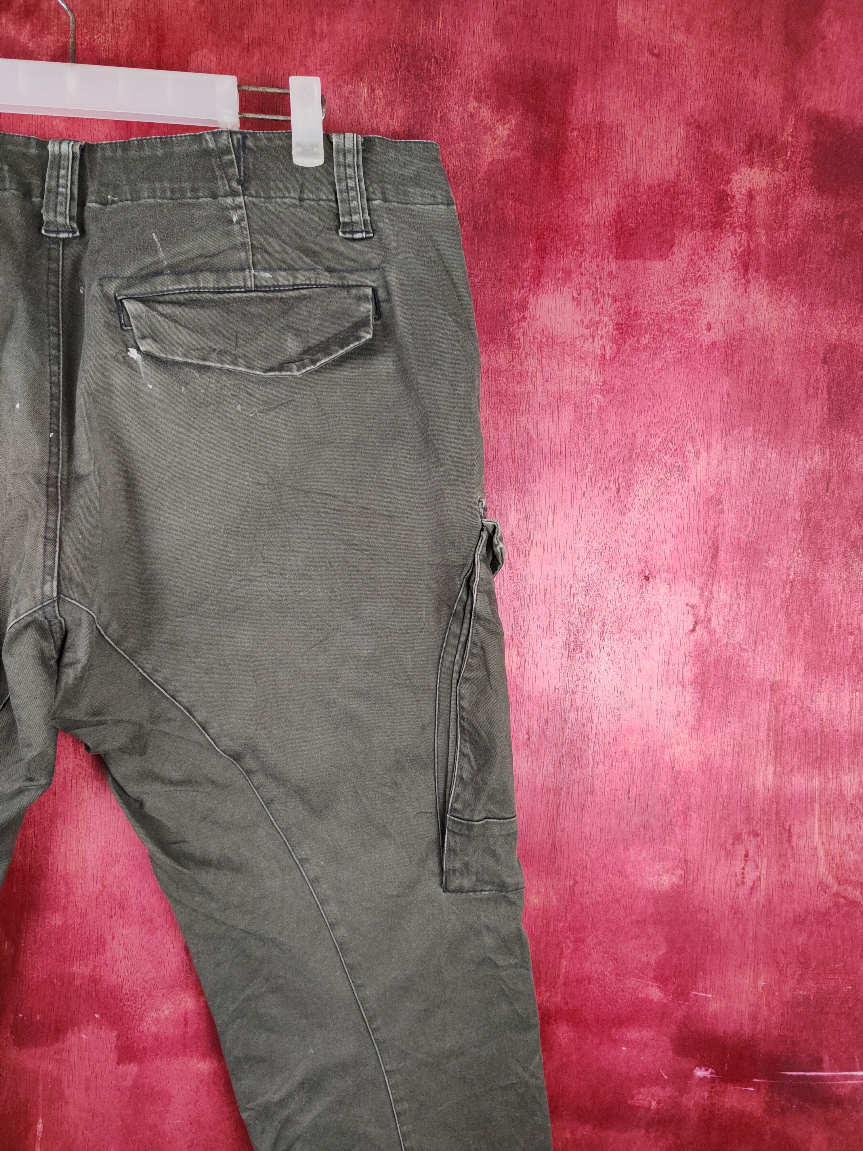 Japanese Brand Genba Dark Olive Multipocket Cargo Pants #S1285 Size US 37 - 10 Thumbnail