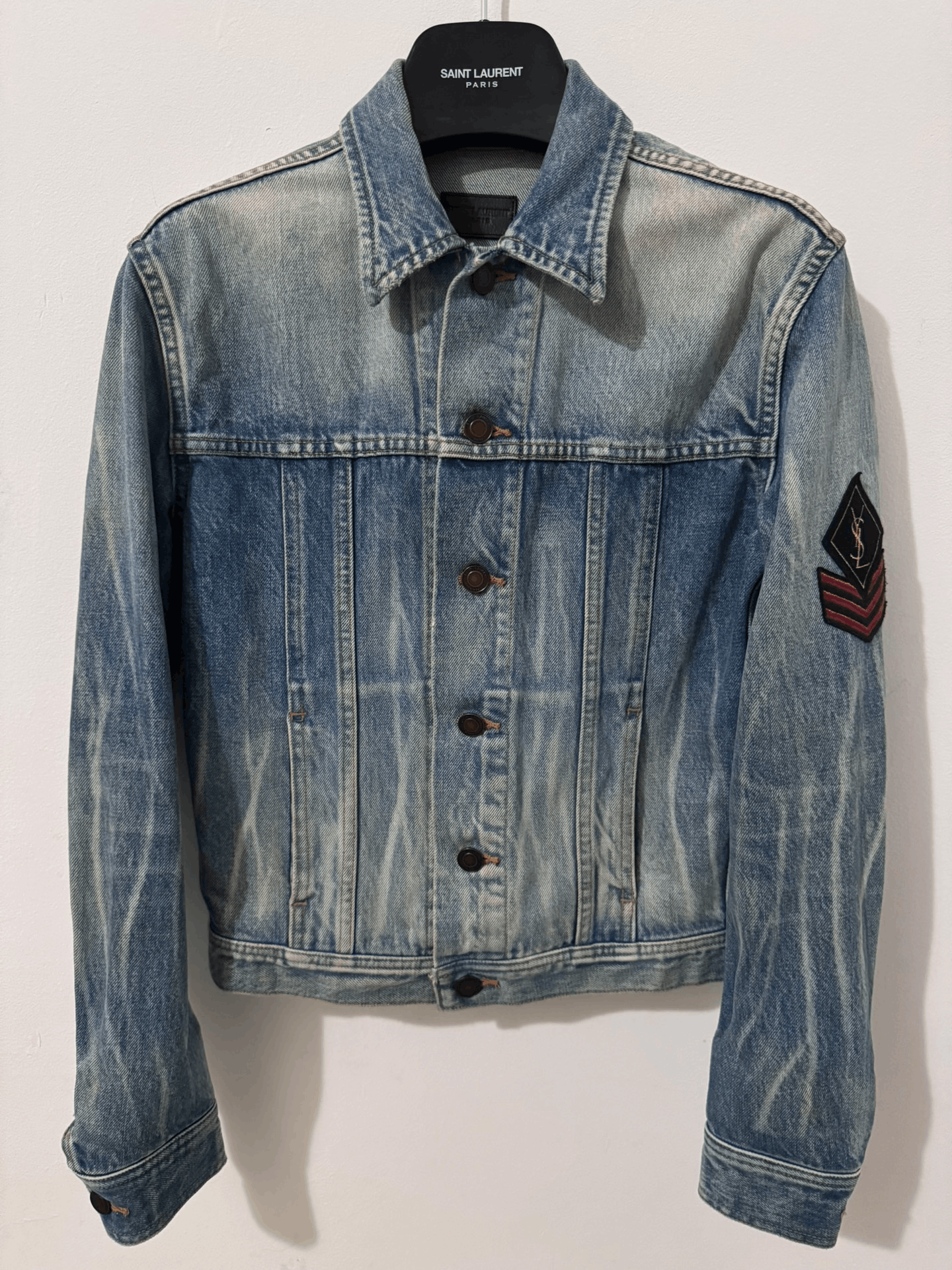 Saint Laurent Paris Saint Laurent Blue Denim Jacket Size US S / EU 44-46 / 1 - 1 Thumbnail